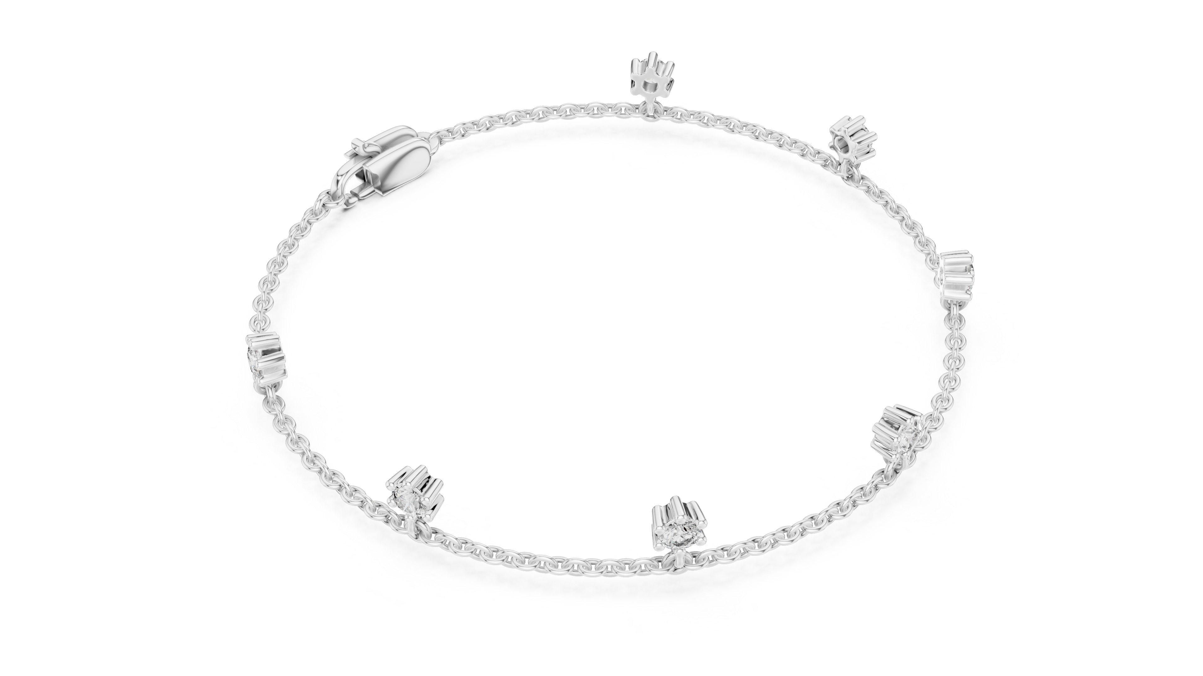 Minimal Diamond Chain Bracelet