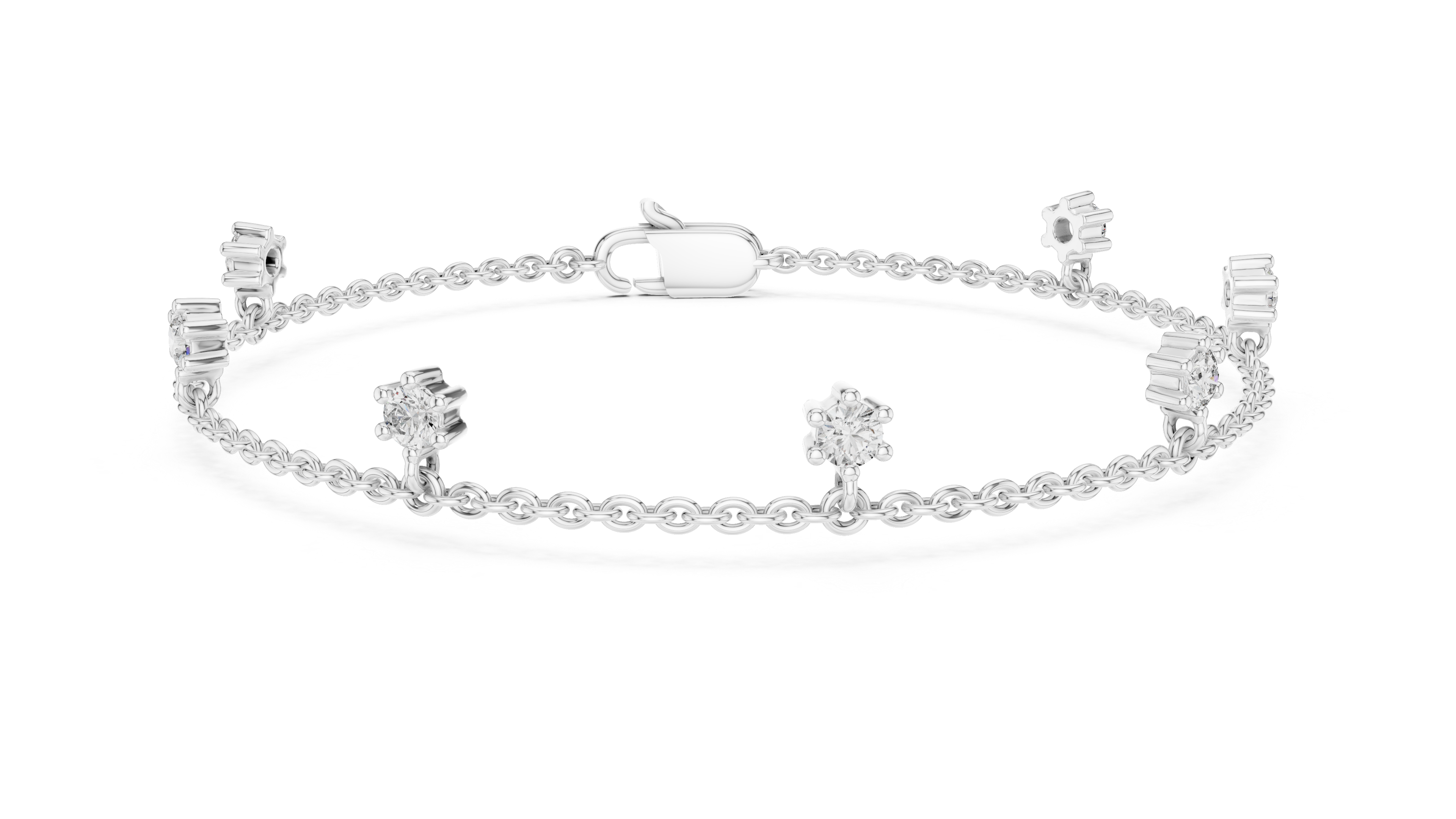 Minimal Diamond Chain Bracelet