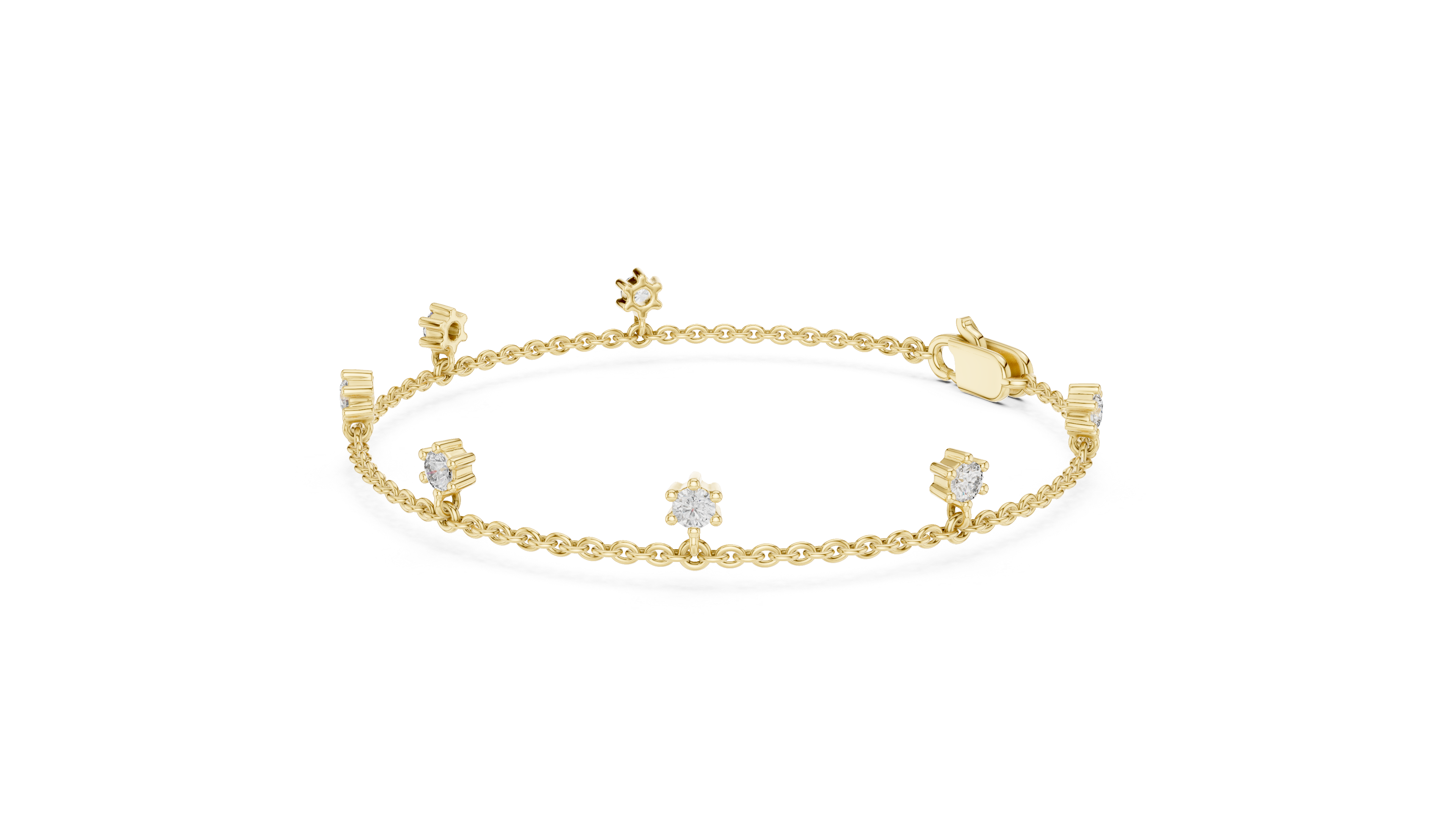Minimal Diamond Chain Bracelet