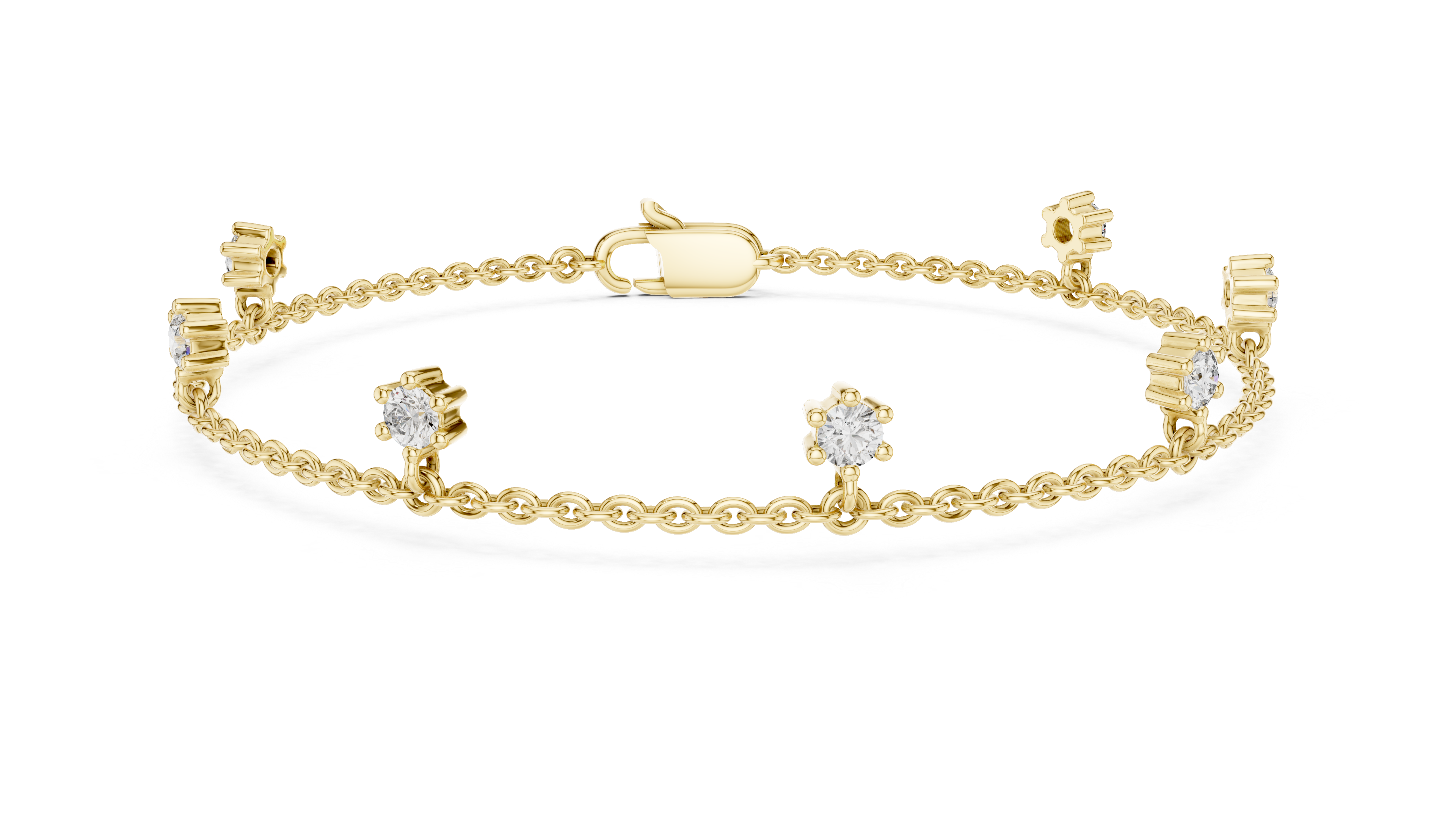 Minimal Diamond Chain Bracelet