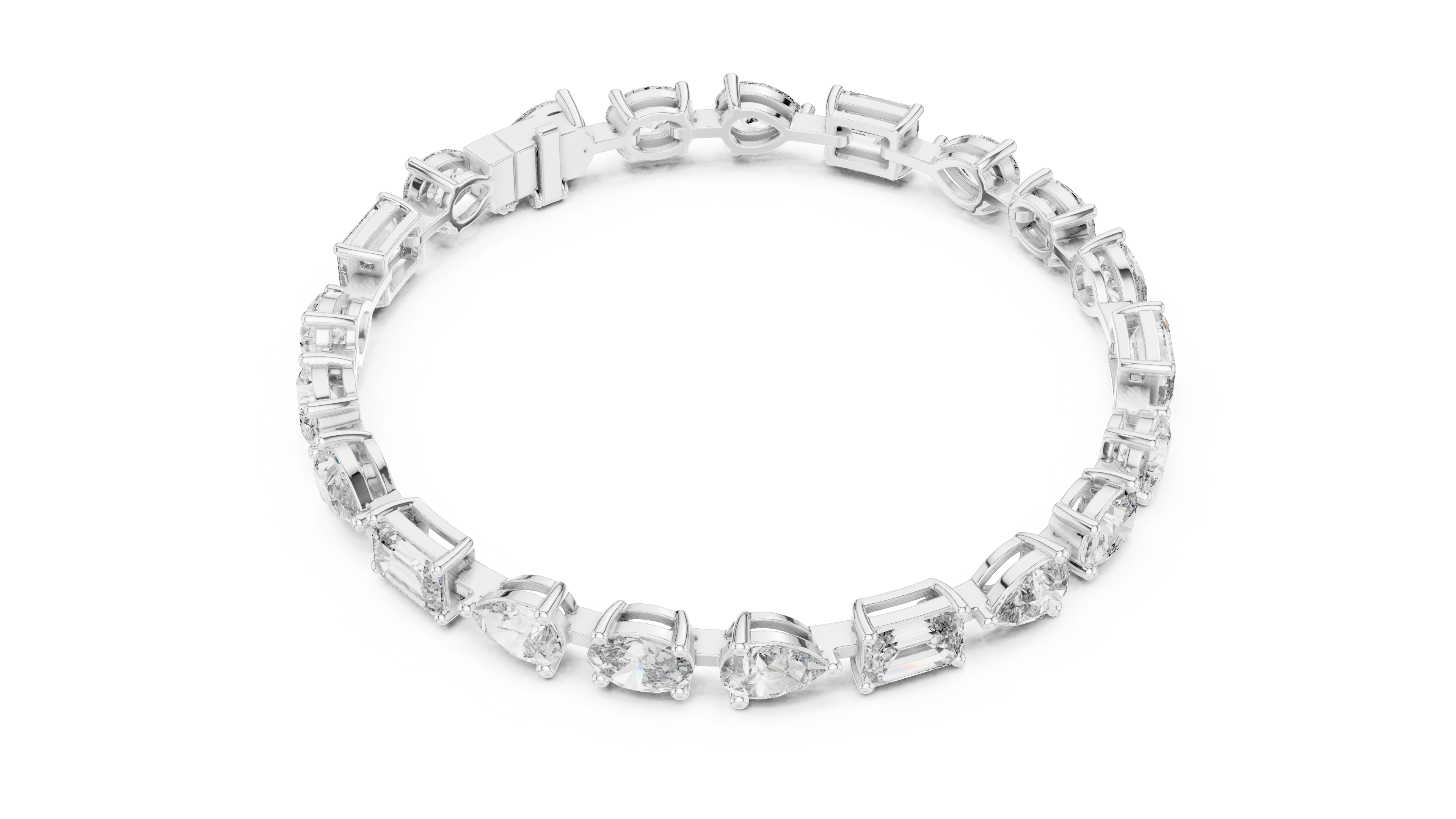 Luxury Multi Shape Diamond Bracelet