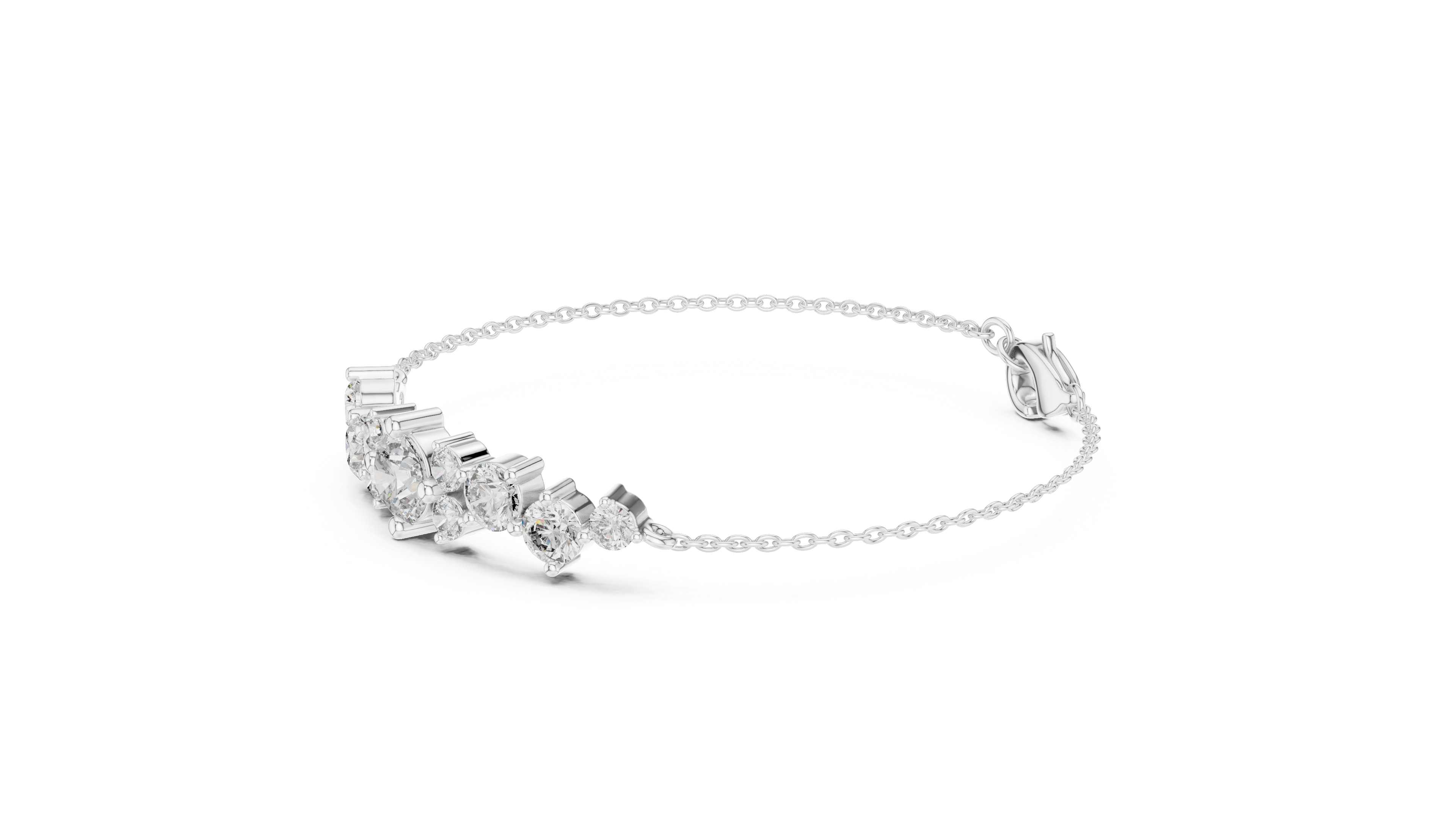 Luxury Diamond Cluster Bracelet