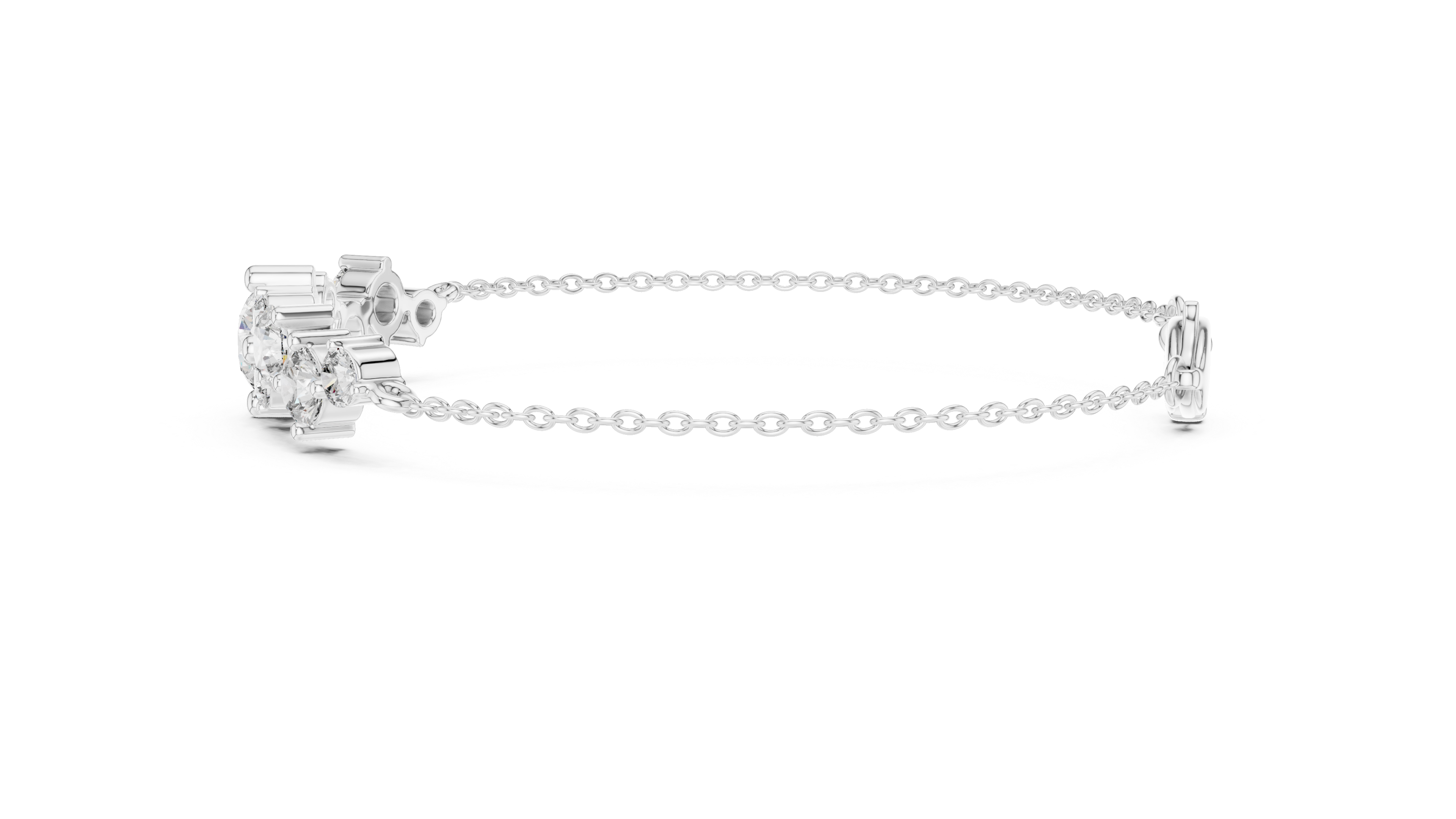 Luxury Diamond Cluster Bracelet
