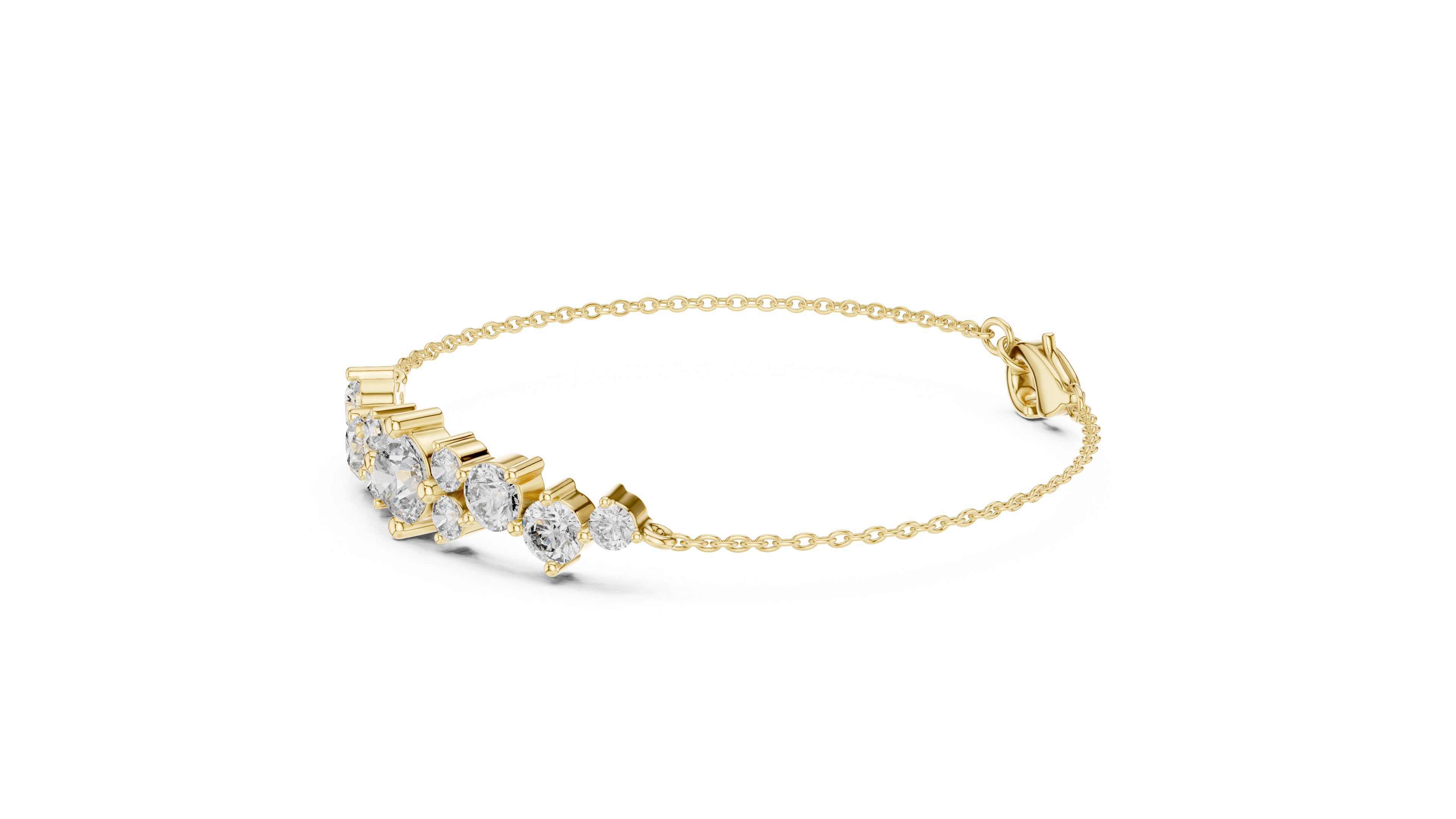 Luxury Diamond Cluster Bracelet