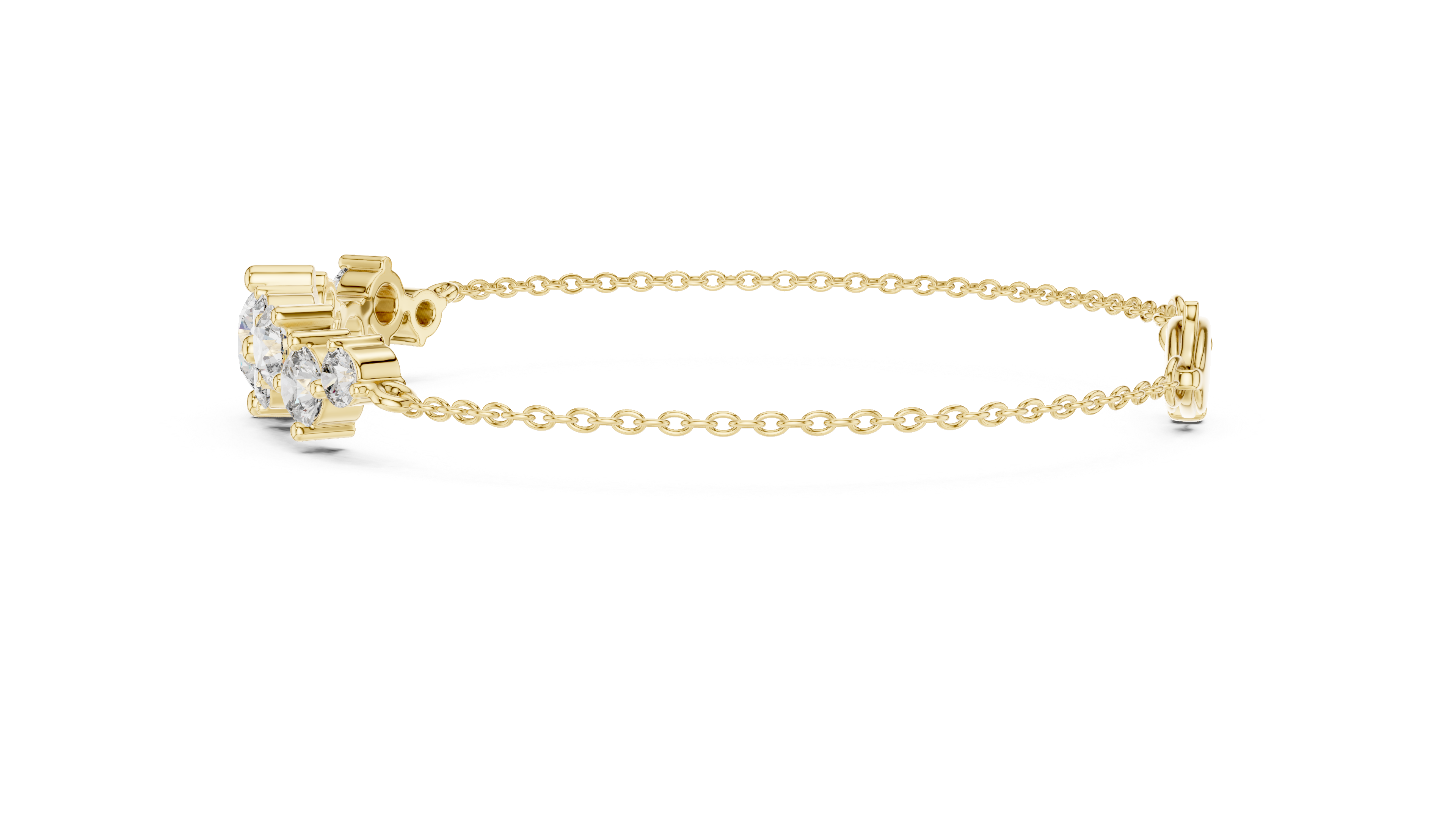 Luxury Diamond Cluster Bracelet