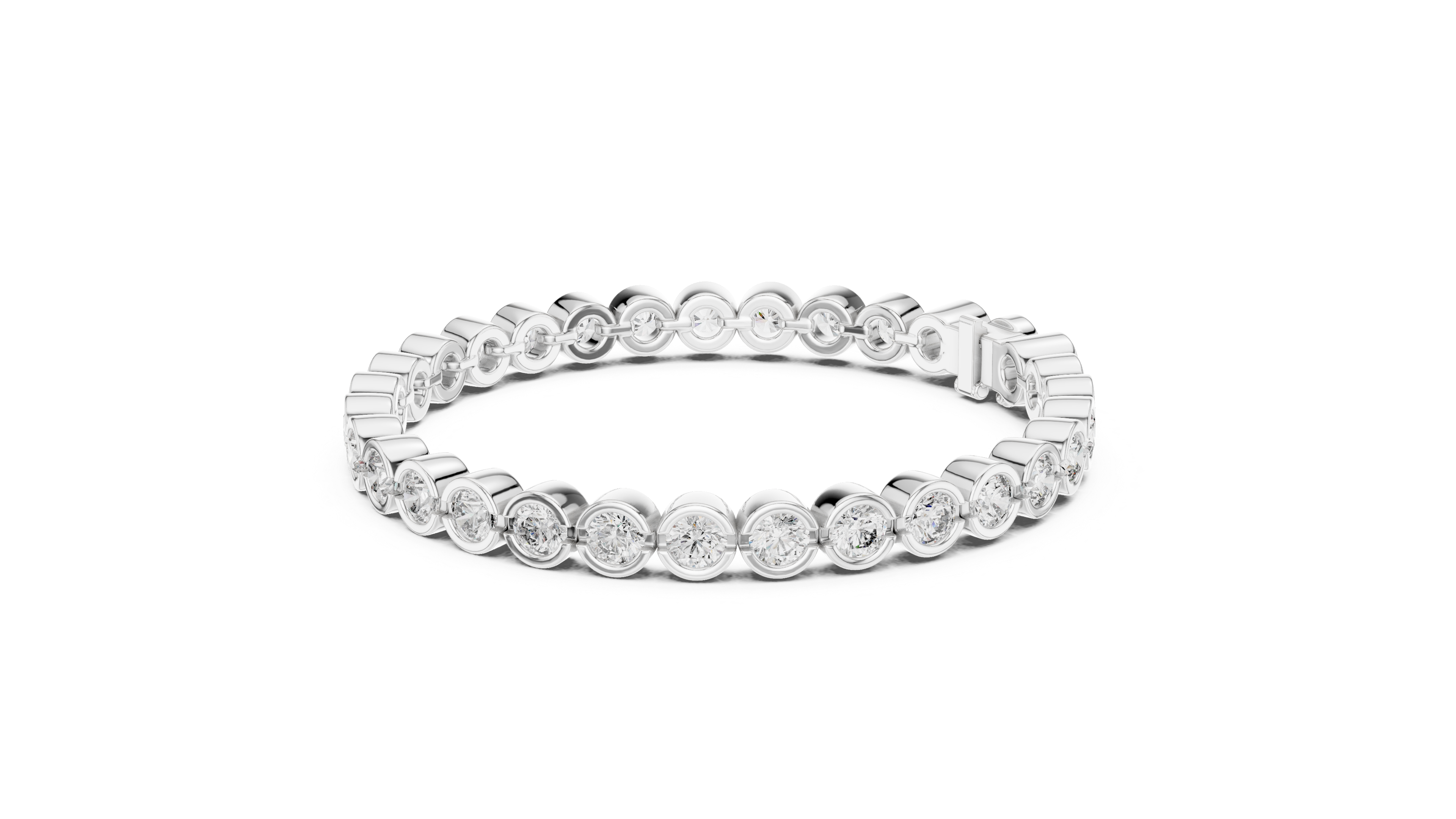 Luxury Bezel Diamond Bracelet