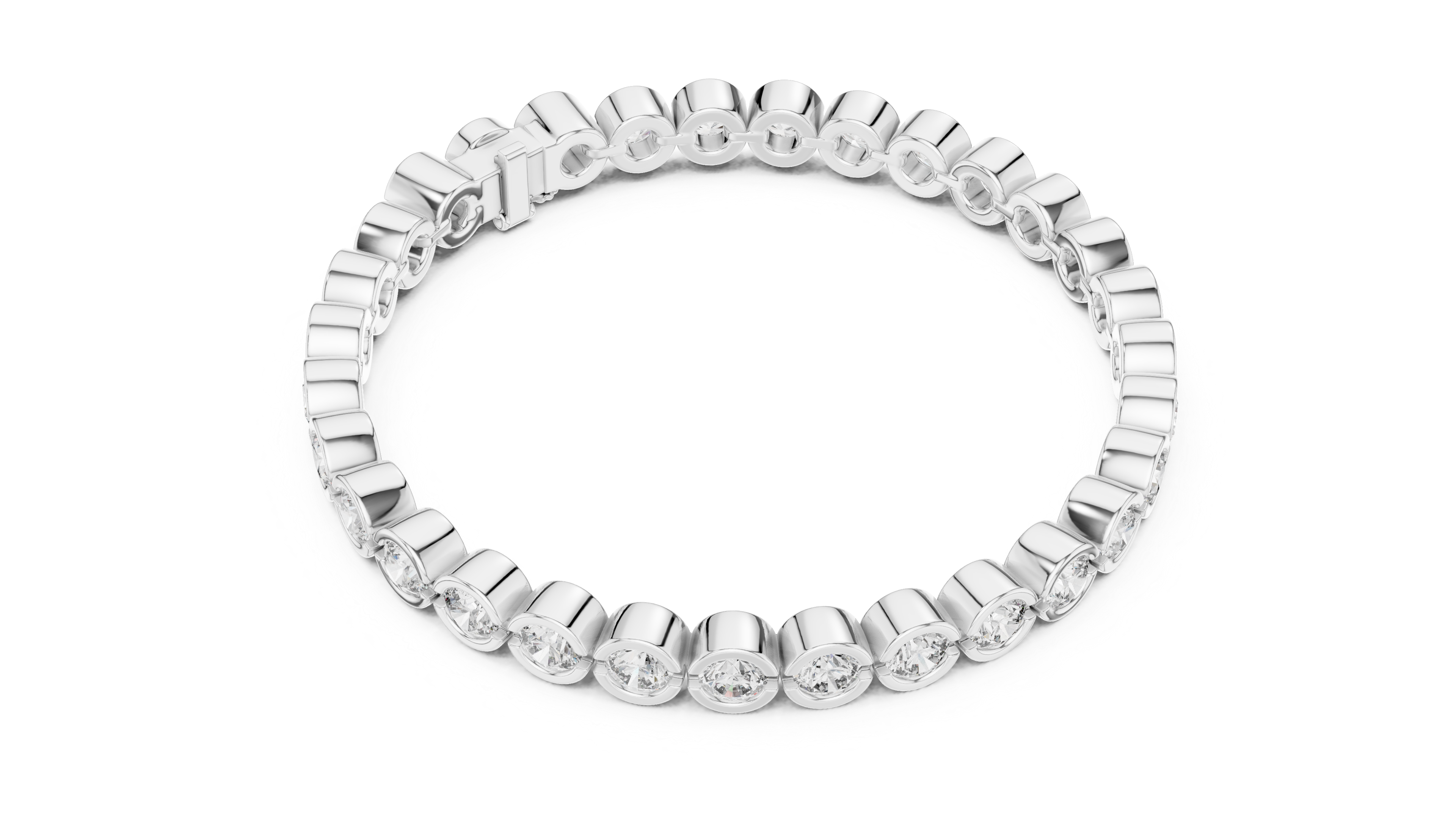 Luxury Bezel Diamond Bracelet
