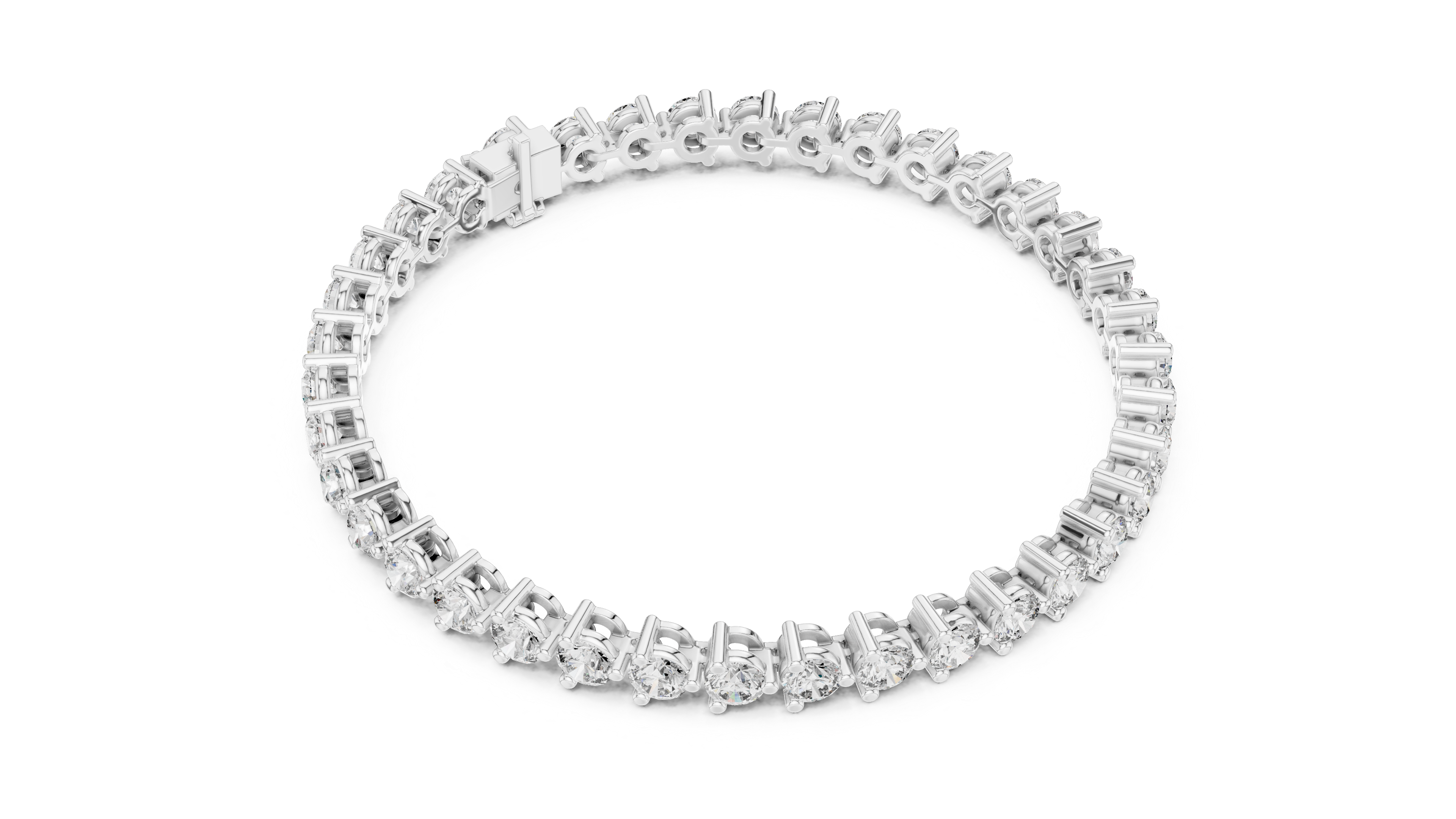 Luxury Round Diamond Tennis Bracelet