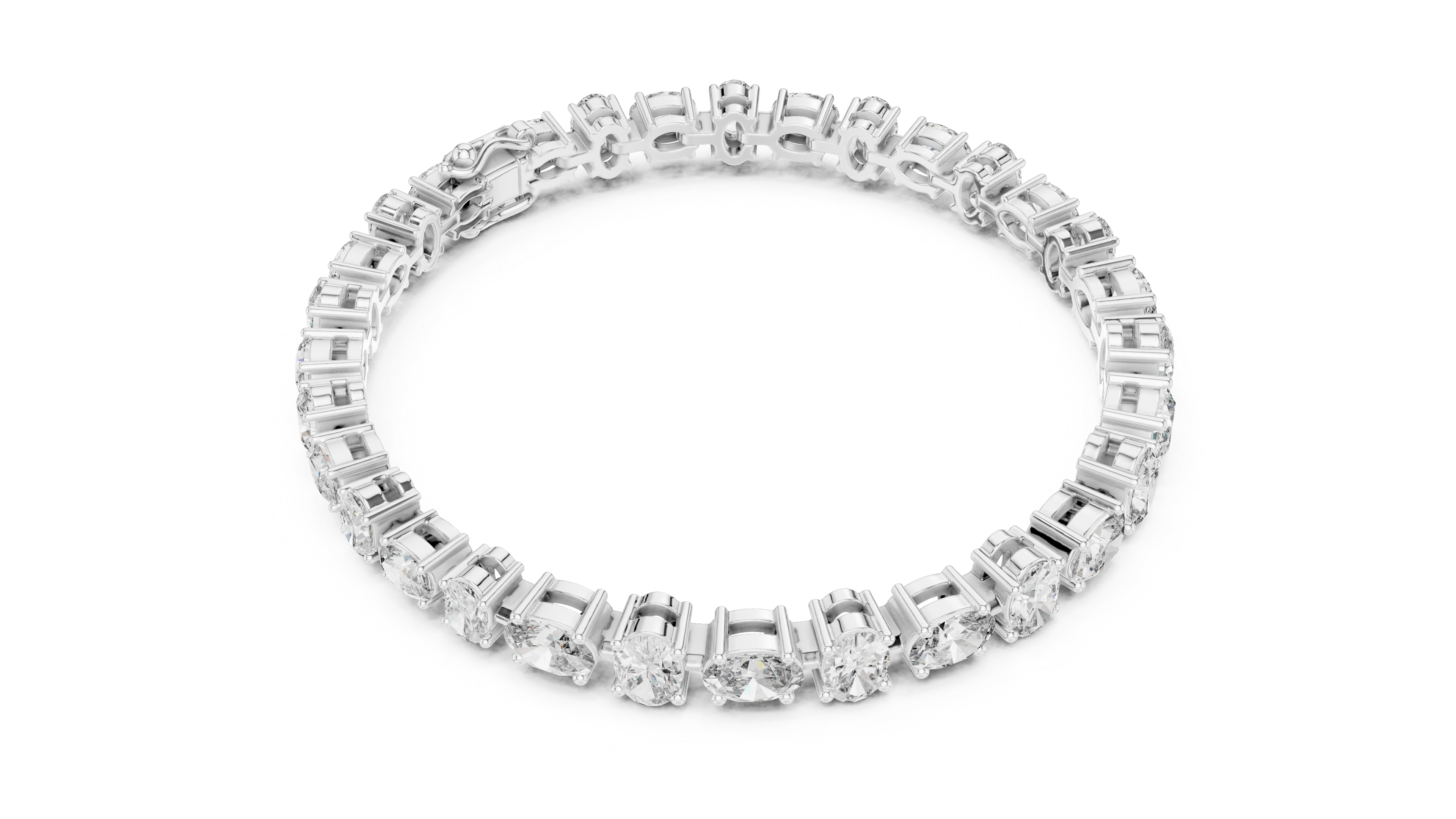 Luxury Oval Diamond Bracelet