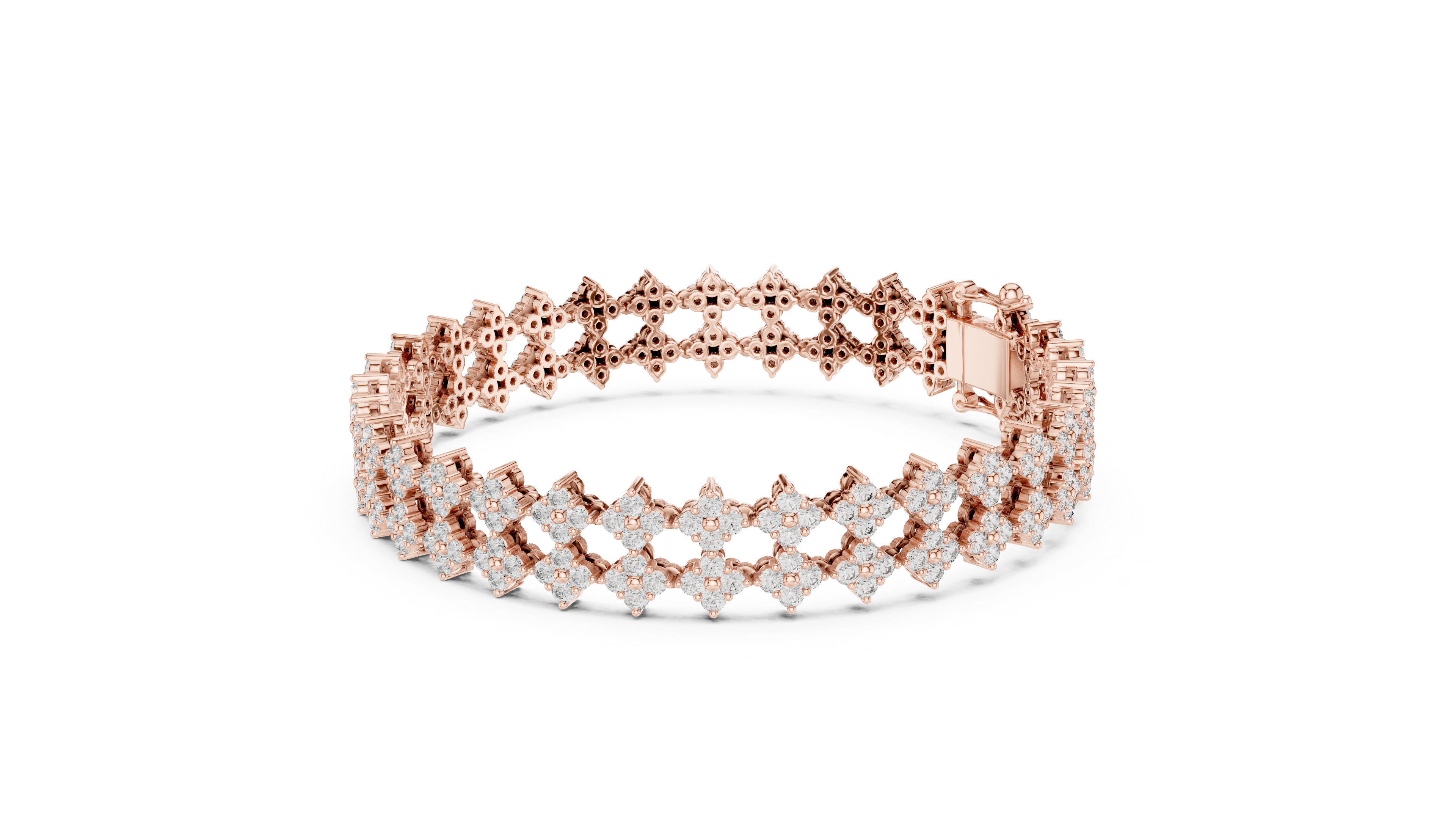 Luxury Diamond Cluster Bracelet