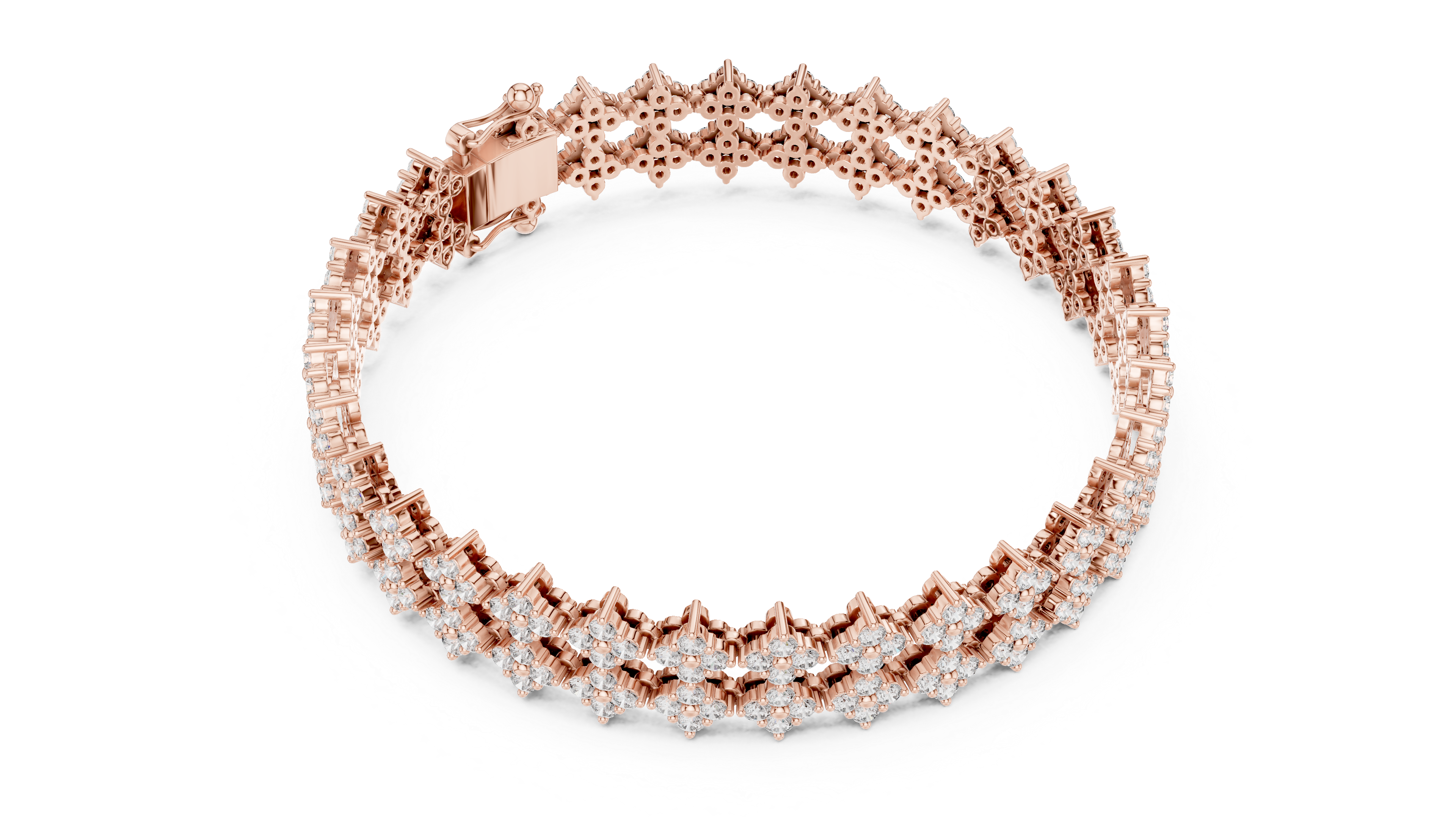 Luxury Diamond Cluster Bracelet