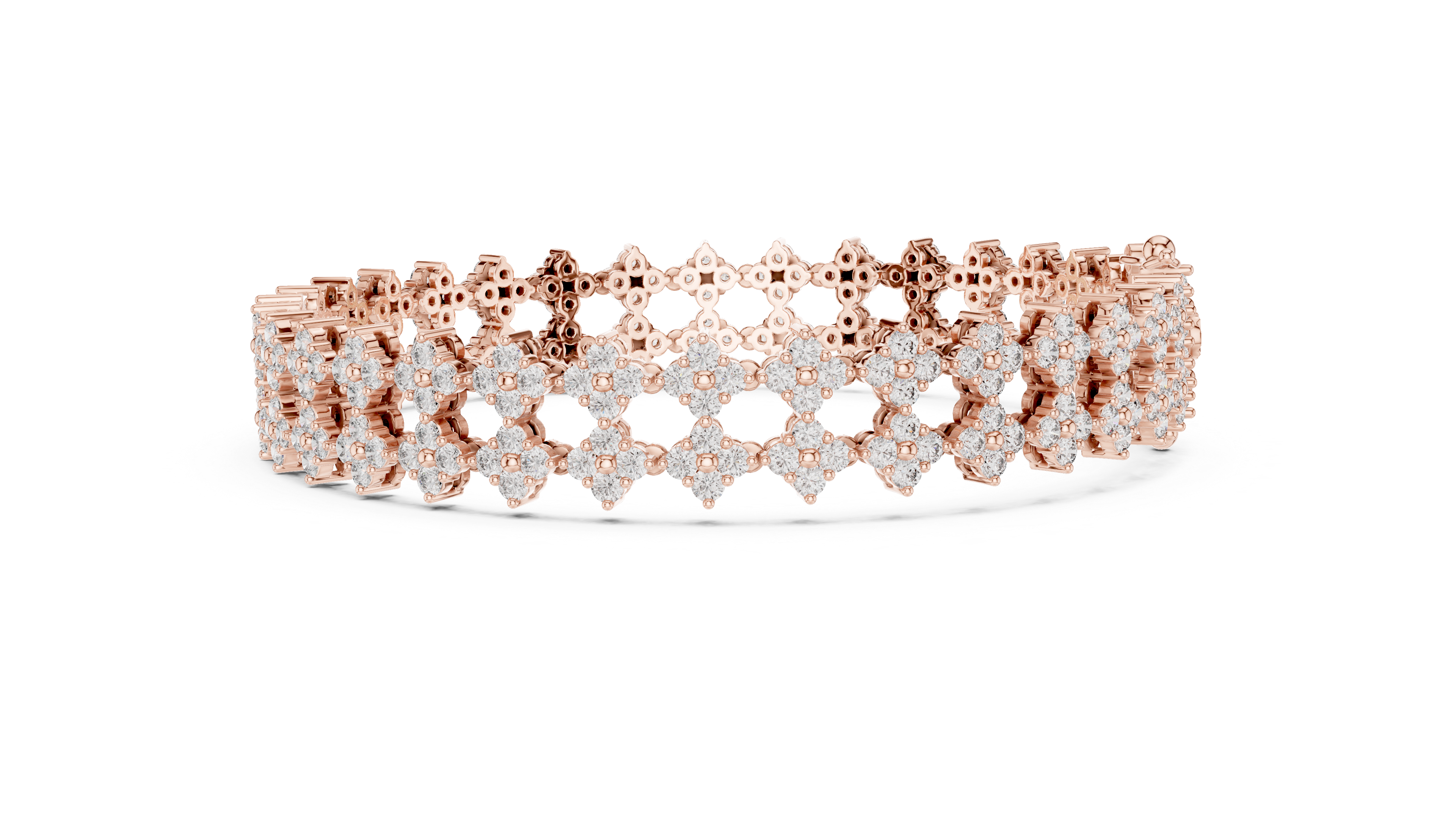 Luxury Diamond Cluster Bracelet