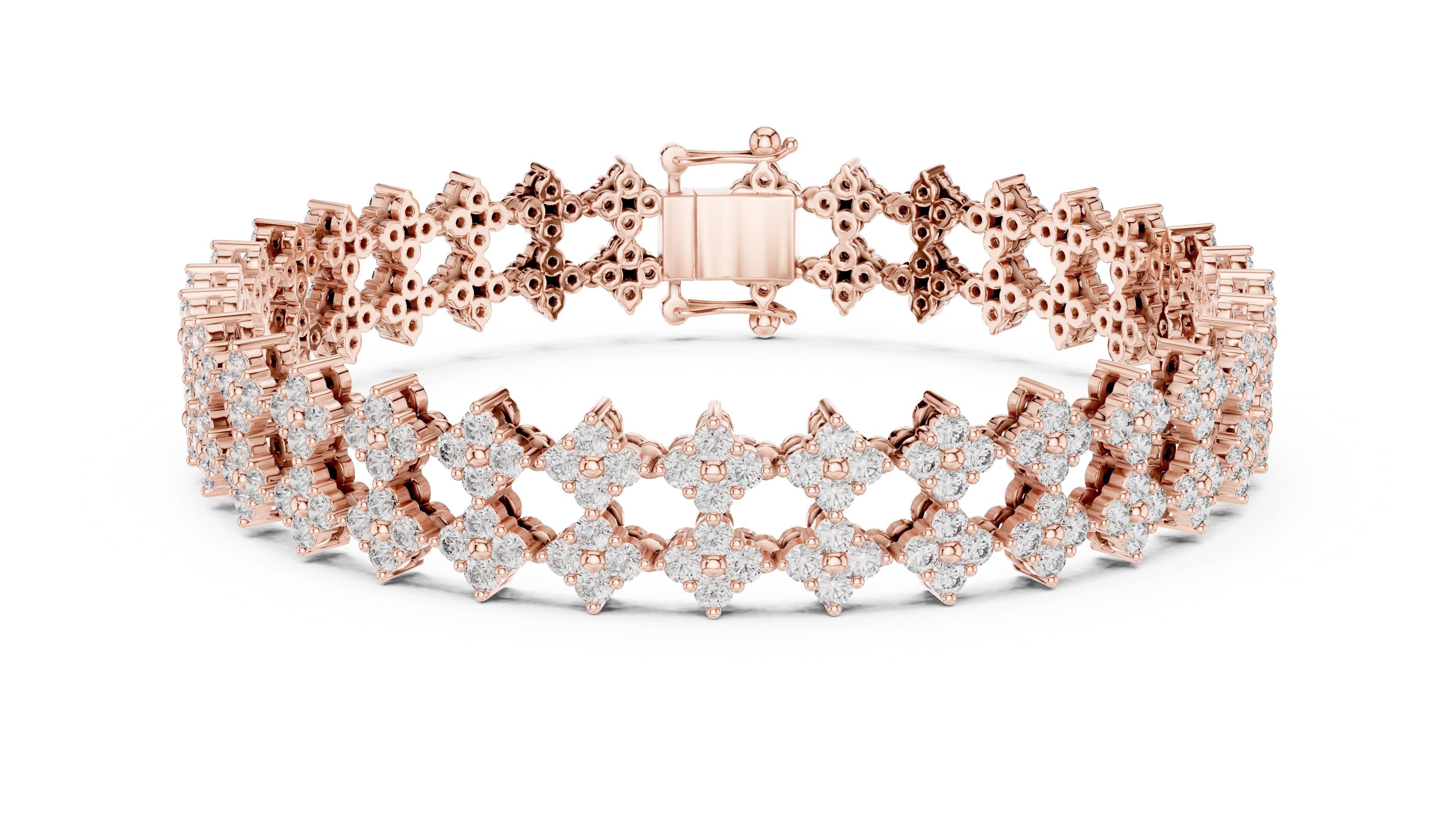 Luxury Diamond Cluster Bracelet