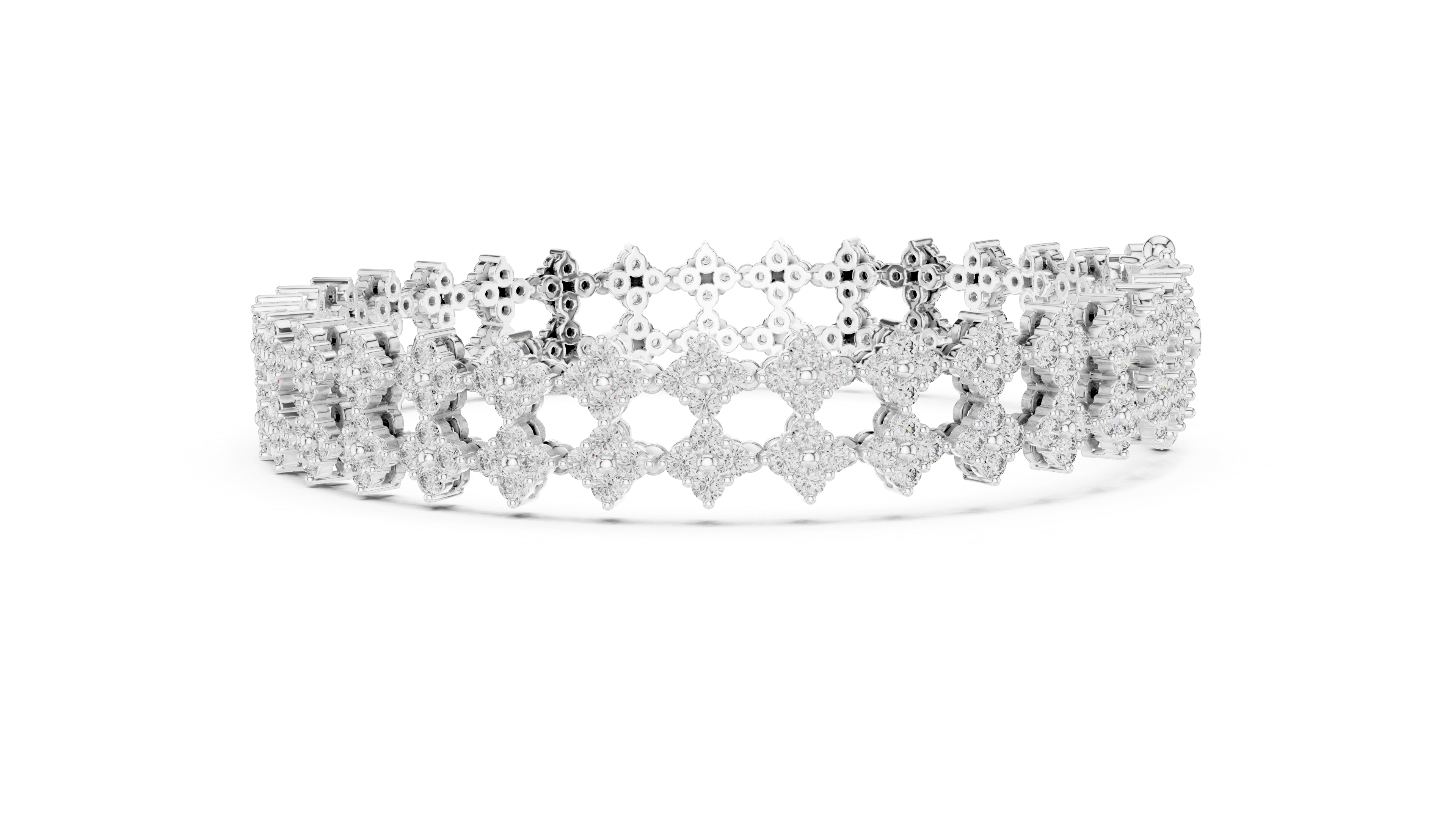 Luxury Diamond Cluster Bracelet