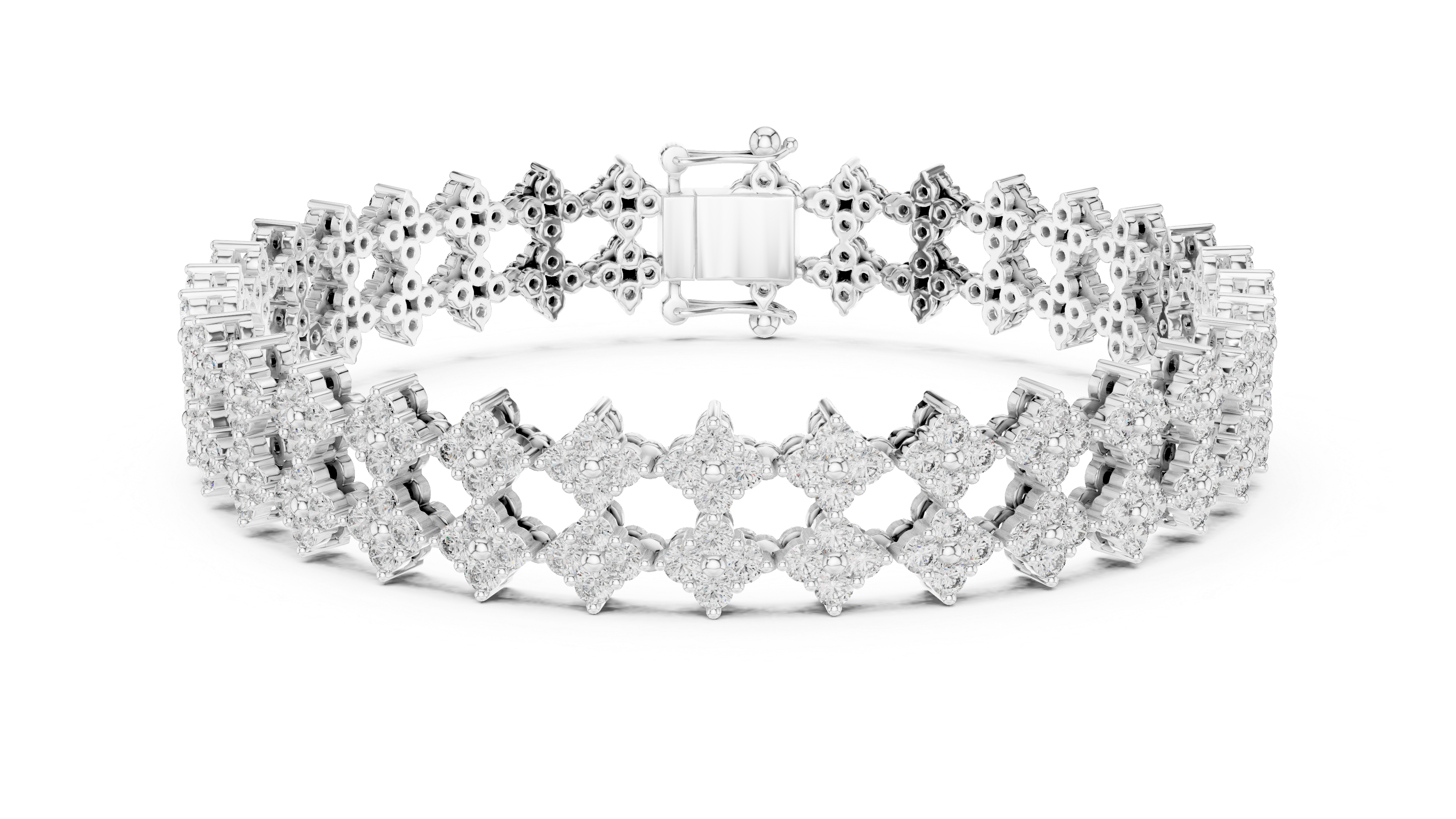 Luxury Diamond Cluster Bracelet