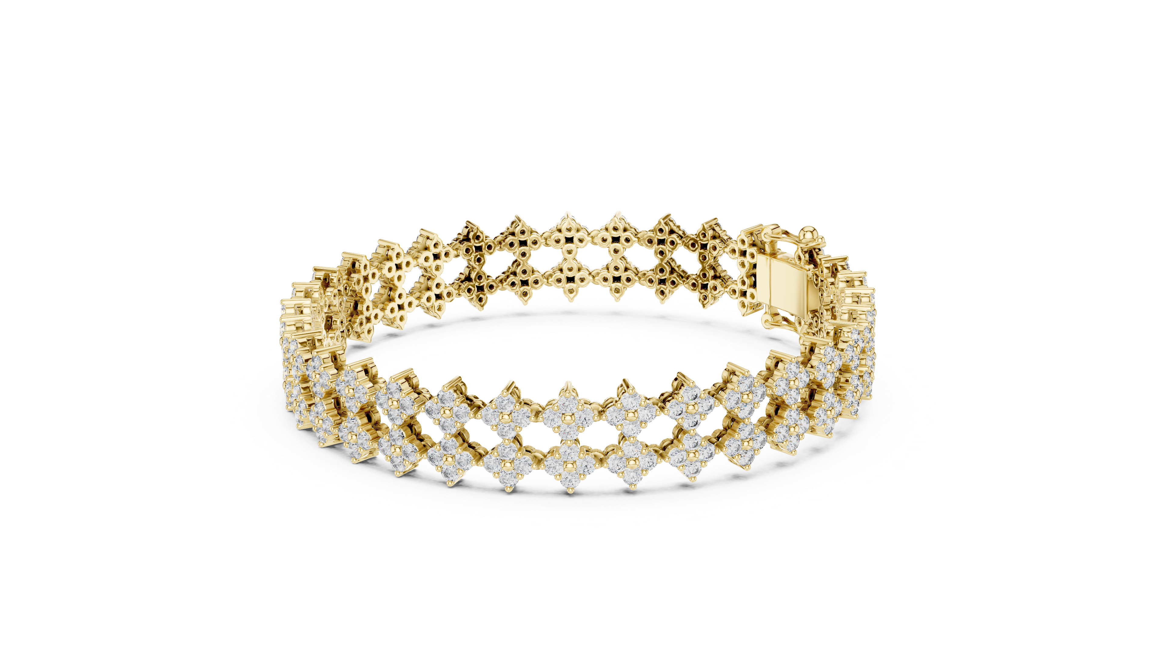 Luxury Diamond Cluster Bracelet