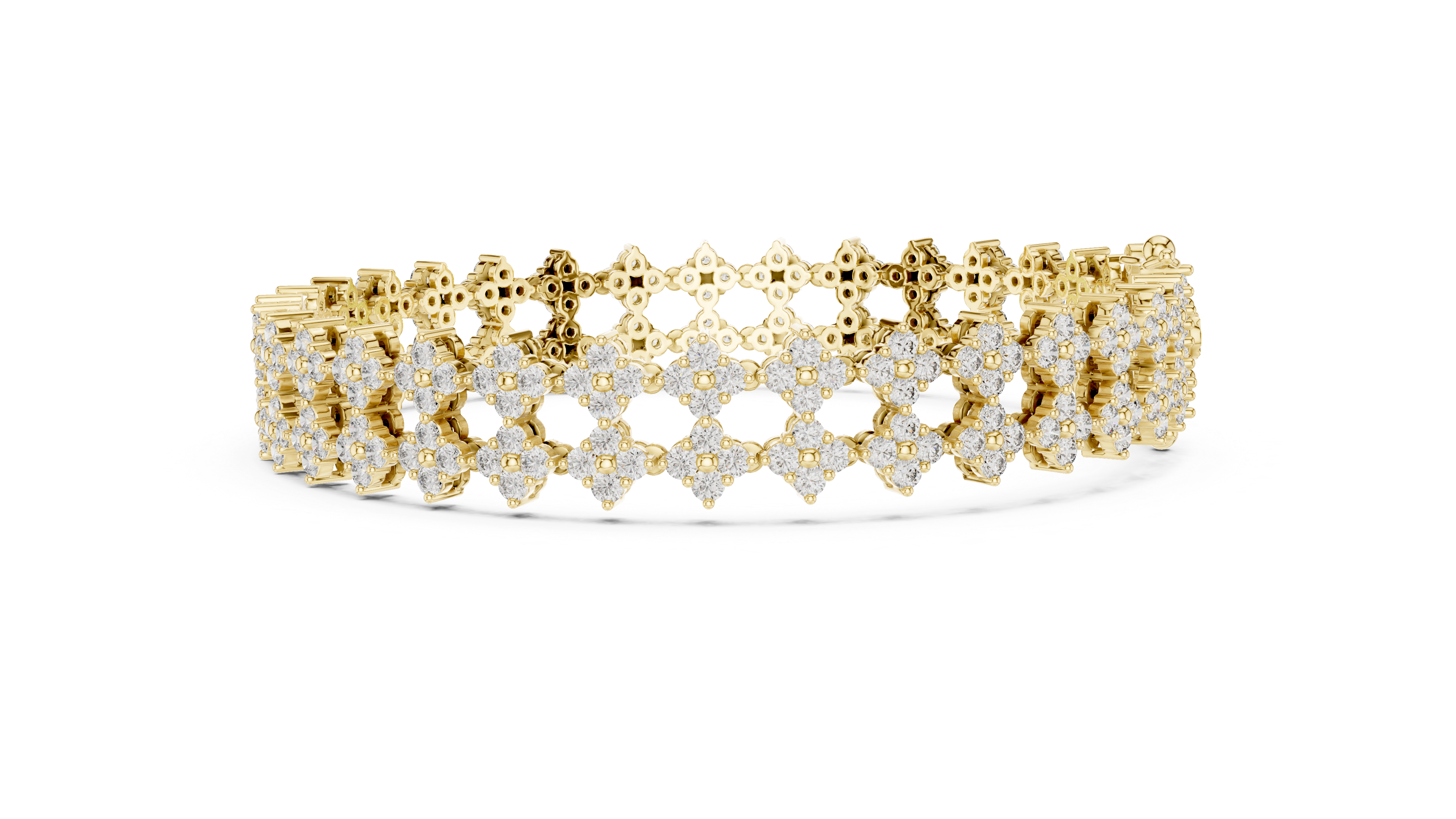 Luxury Diamond Cluster Bracelet