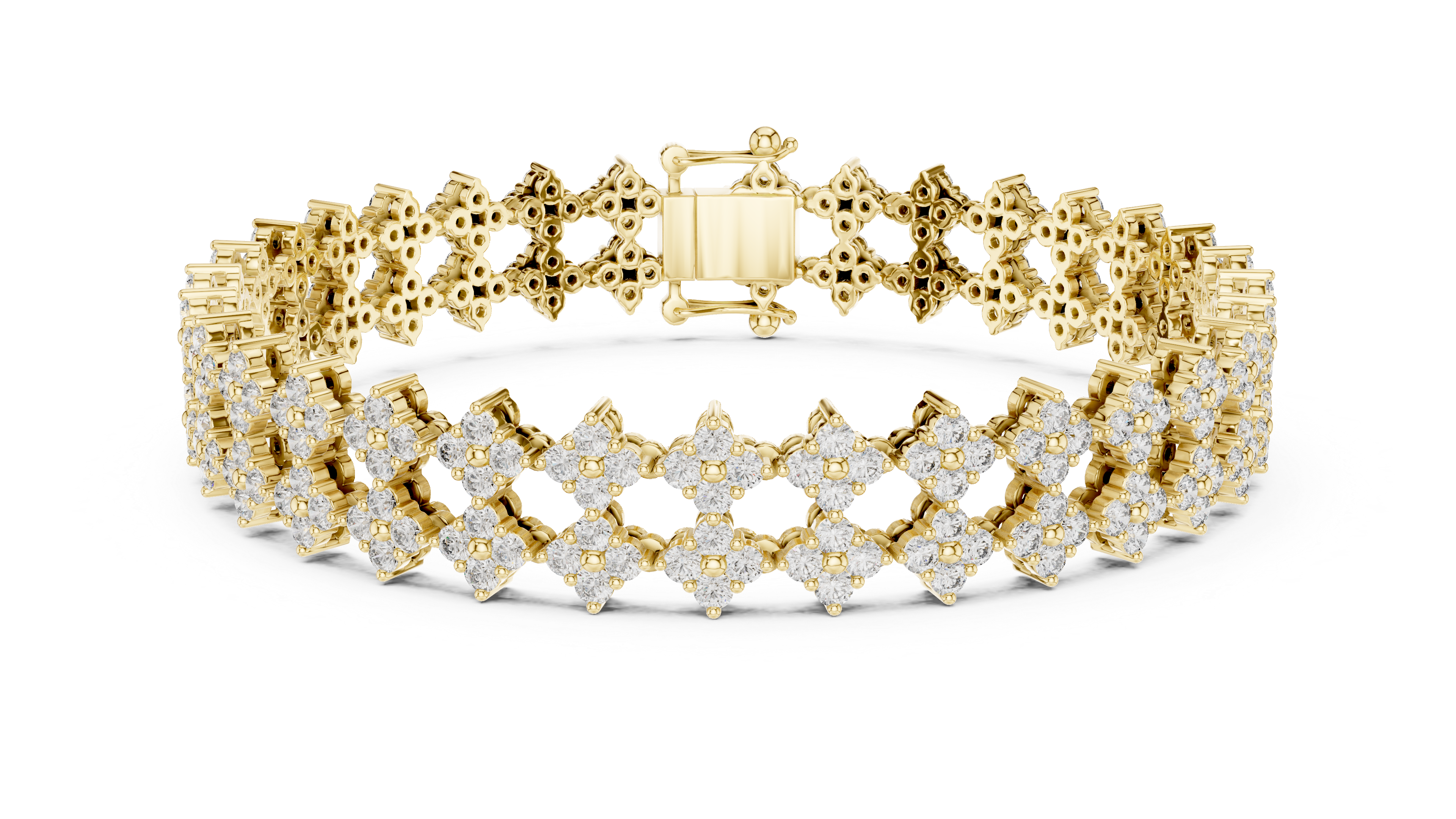 Luxury Diamond Cluster Bracelet