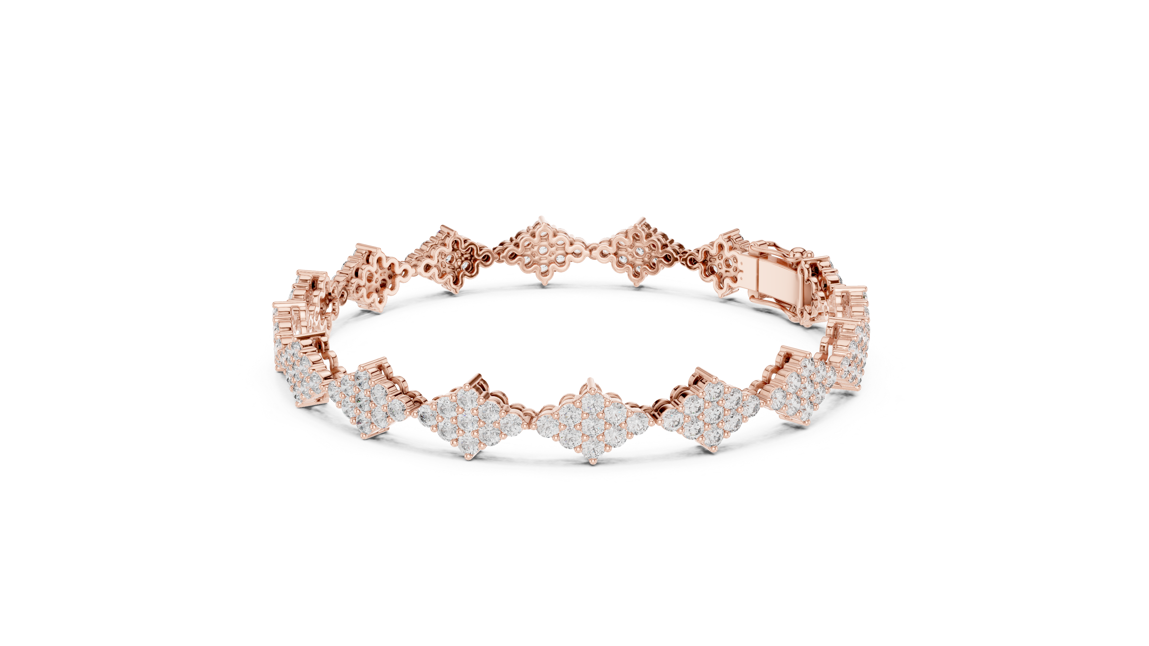 Luxury Cluster Diamond Bracelet