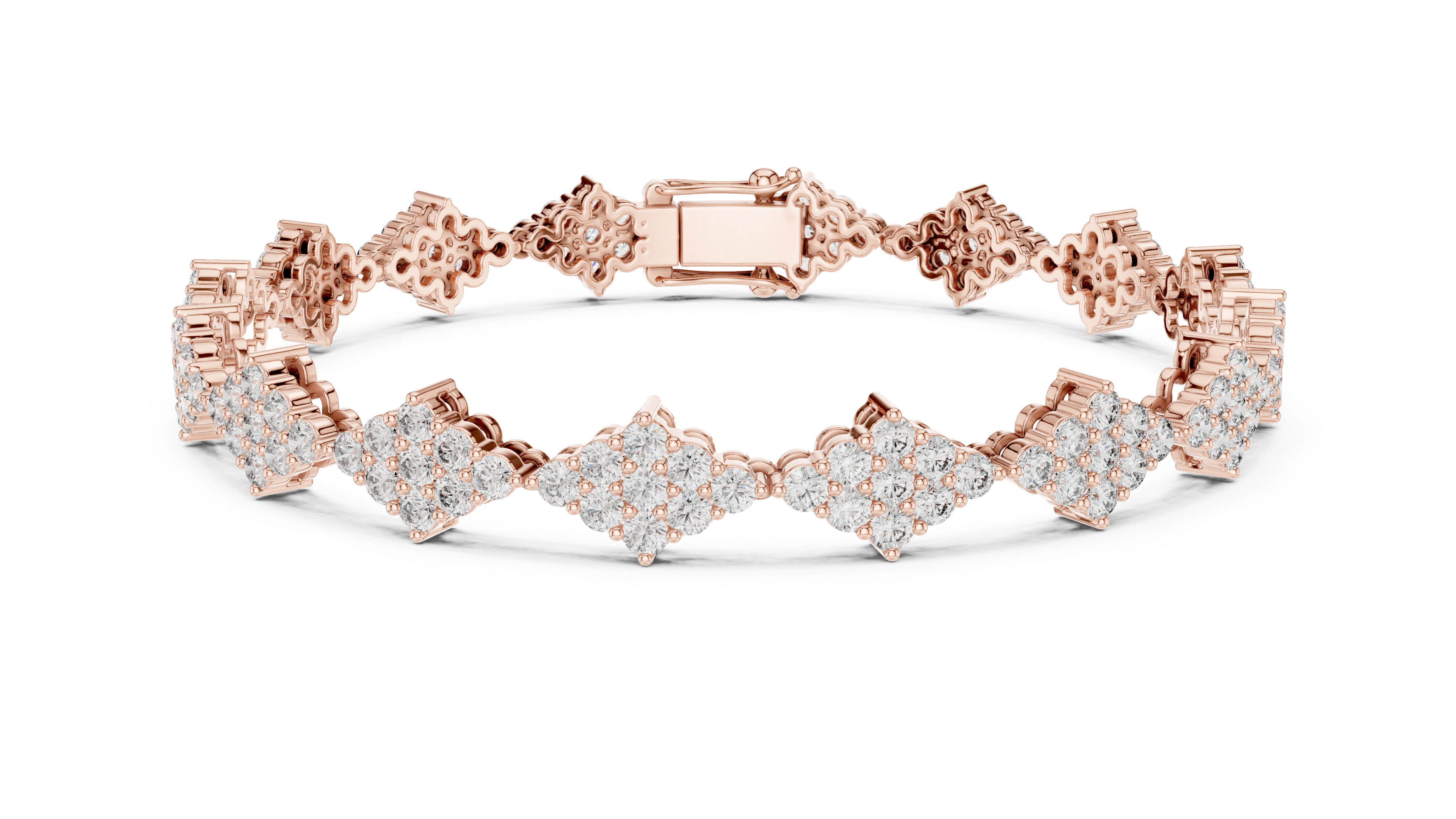 Luxury Cluster Diamond Bracelet