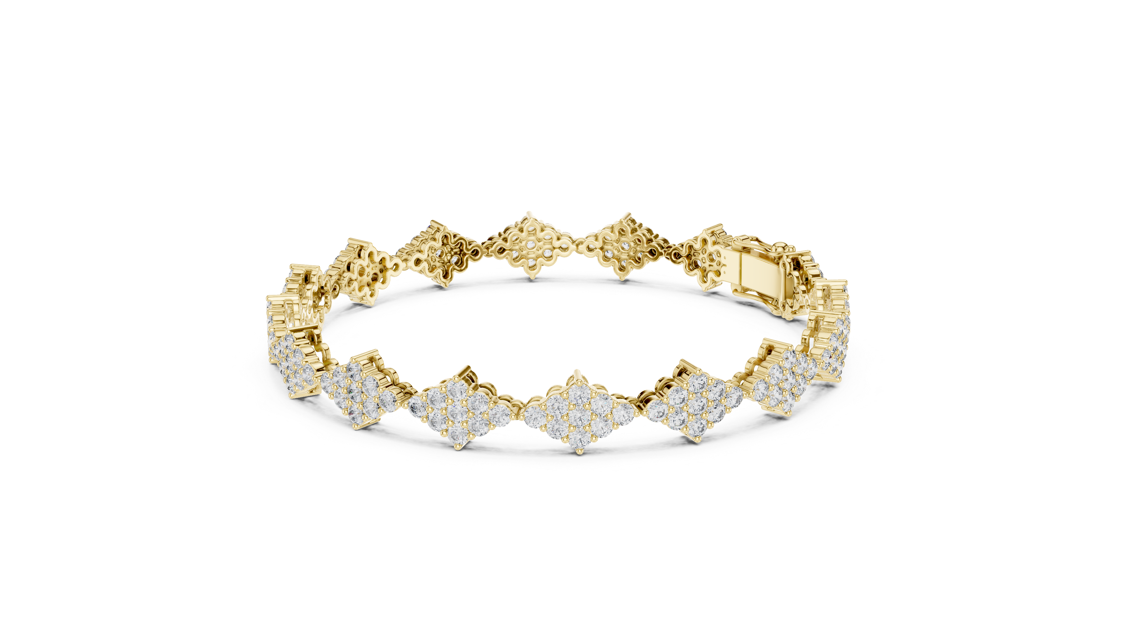 Luxury Cluster Diamond Bracelet