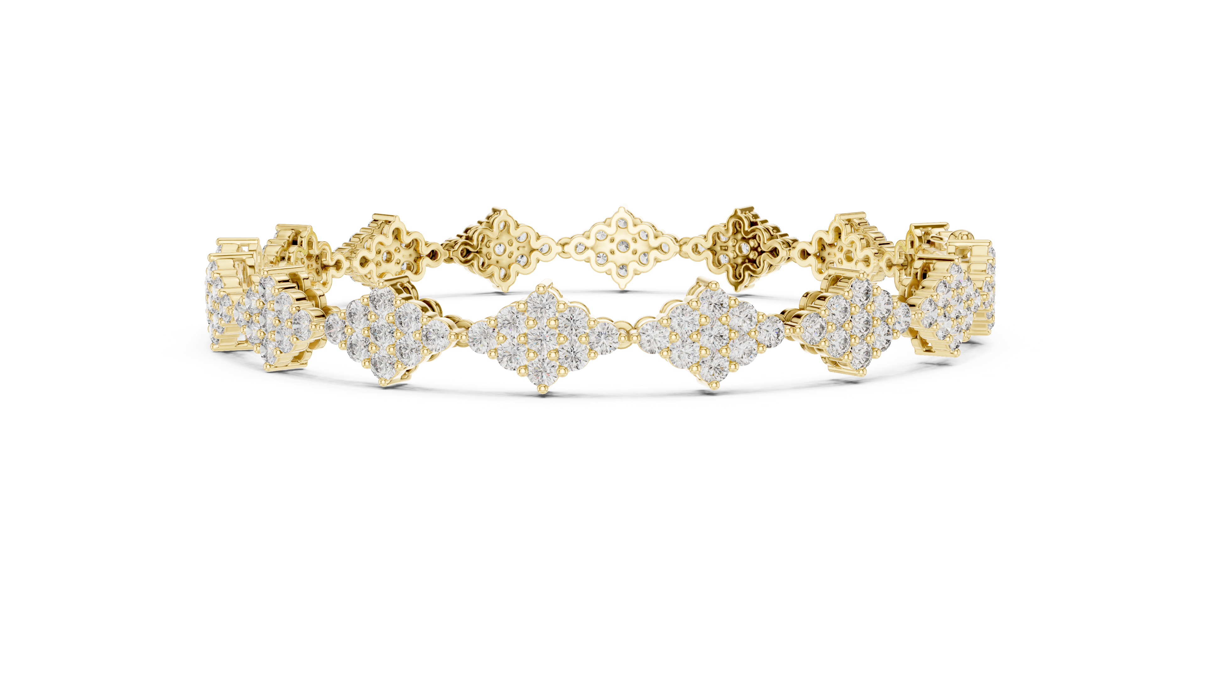 Luxury Cluster Diamond Bracelet