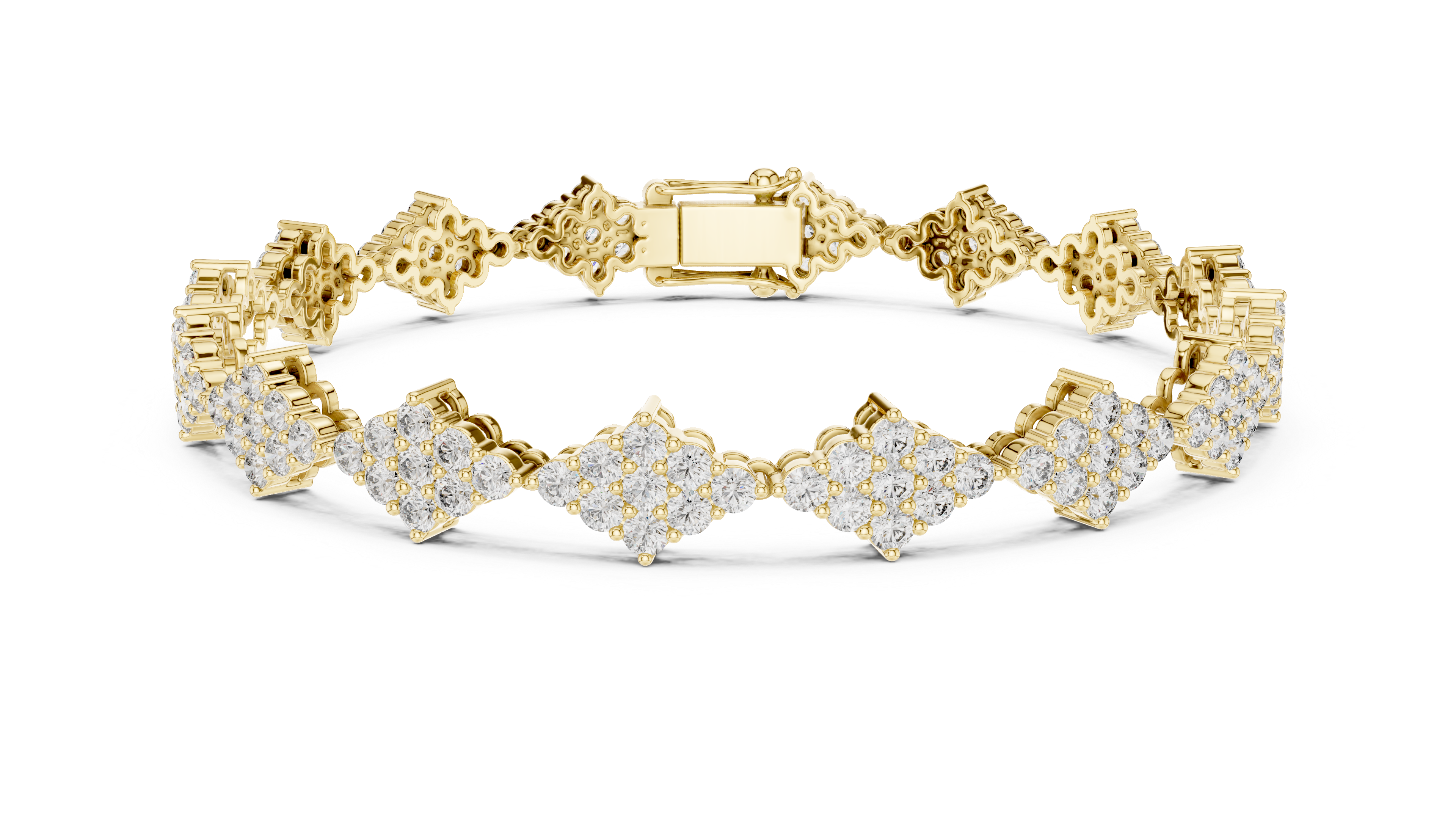 Luxury Cluster Diamond Bracelet