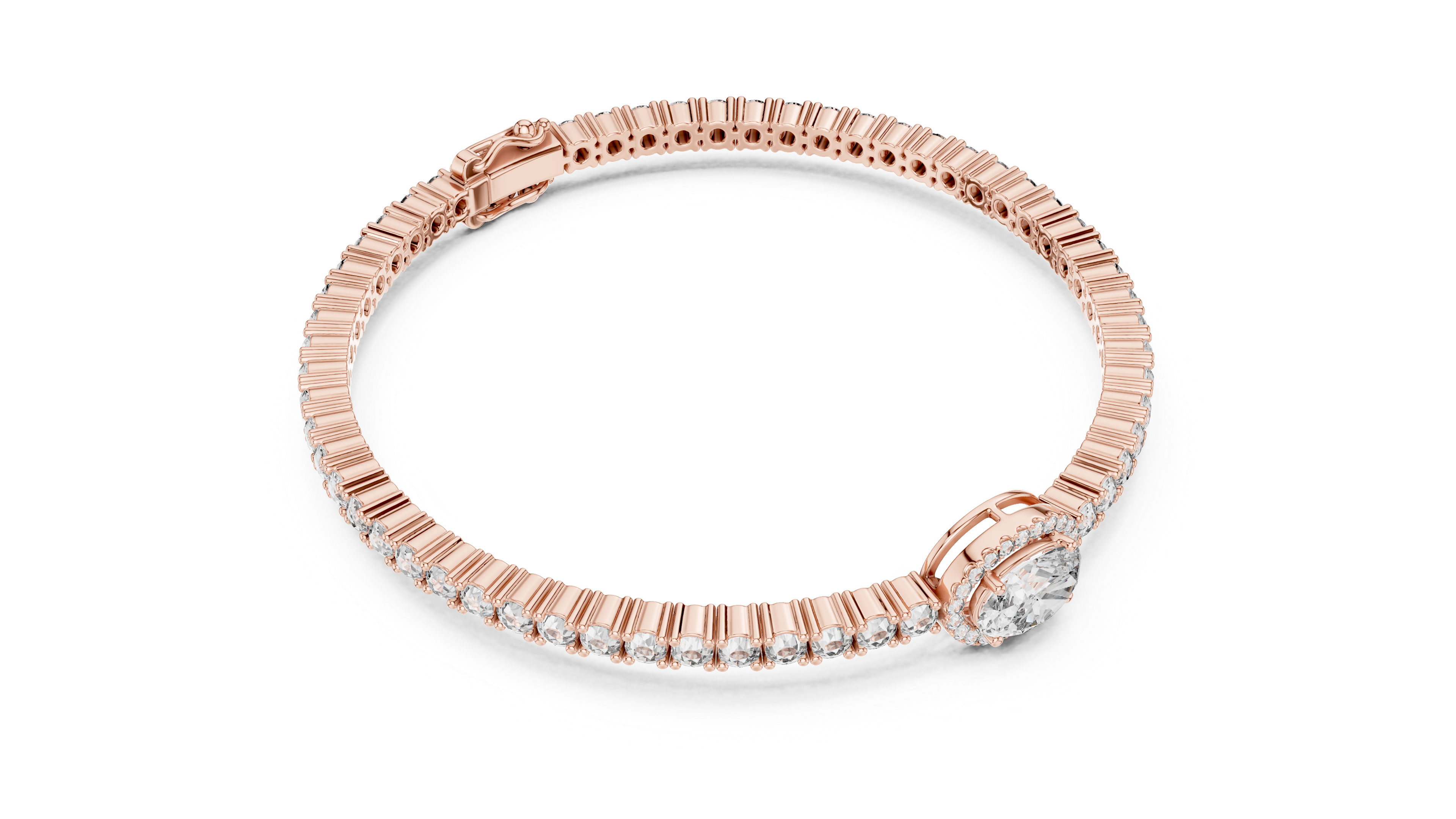 Classic Halo Stone Bracelet