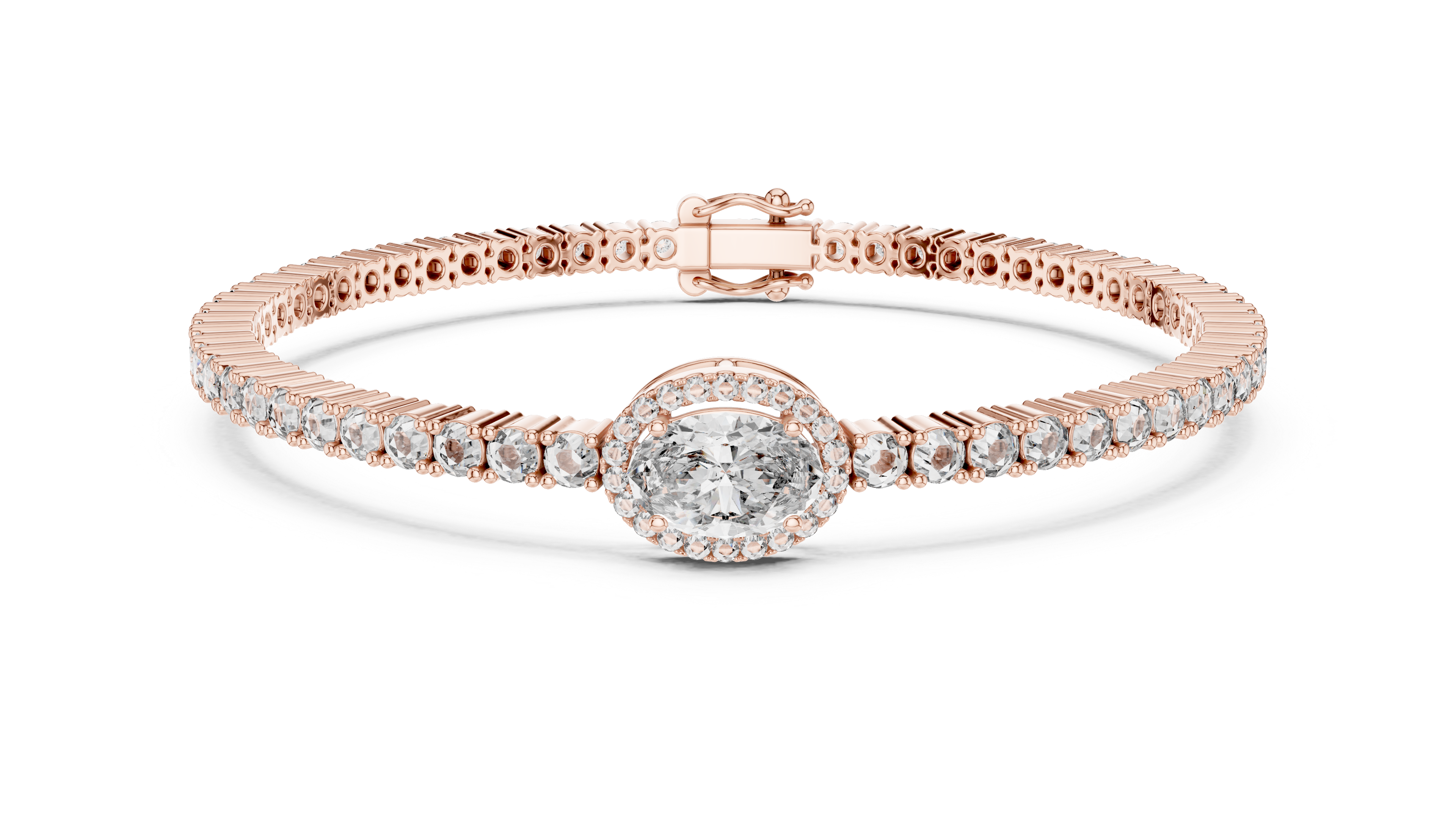 Classic Halo Stone Bracelet