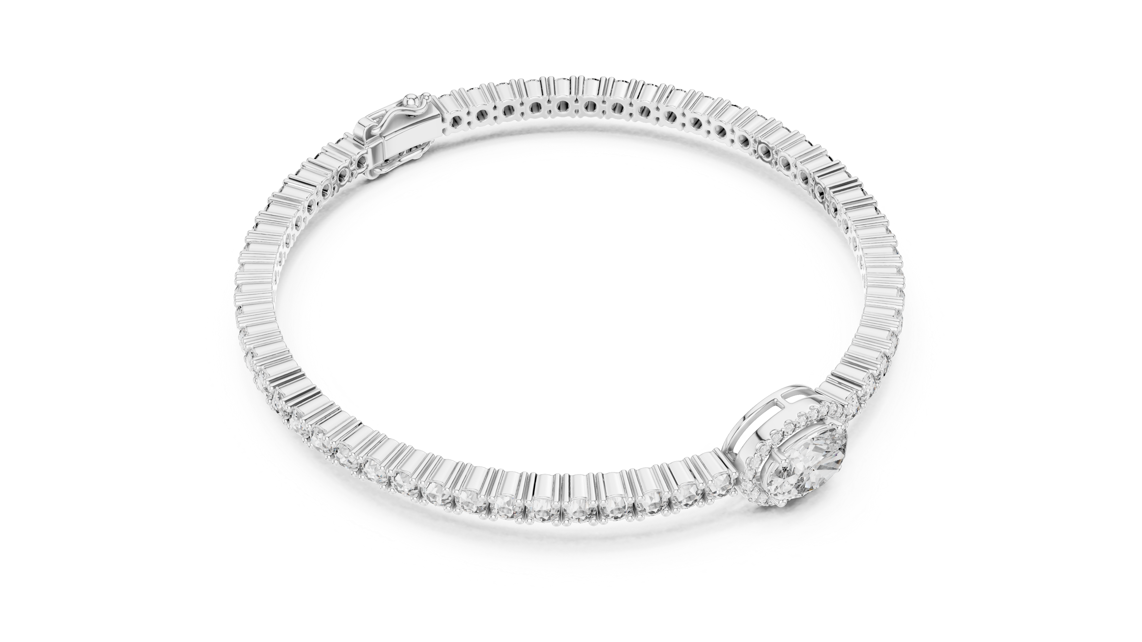 Classic Halo Stone Bracelet