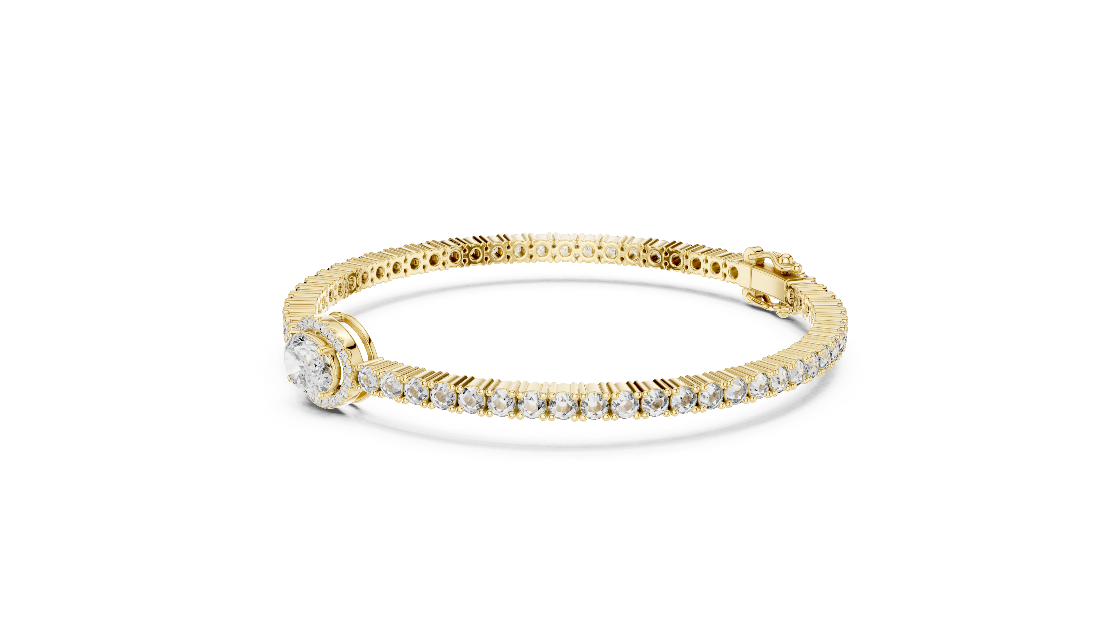 Classic Halo Stone Bracelet