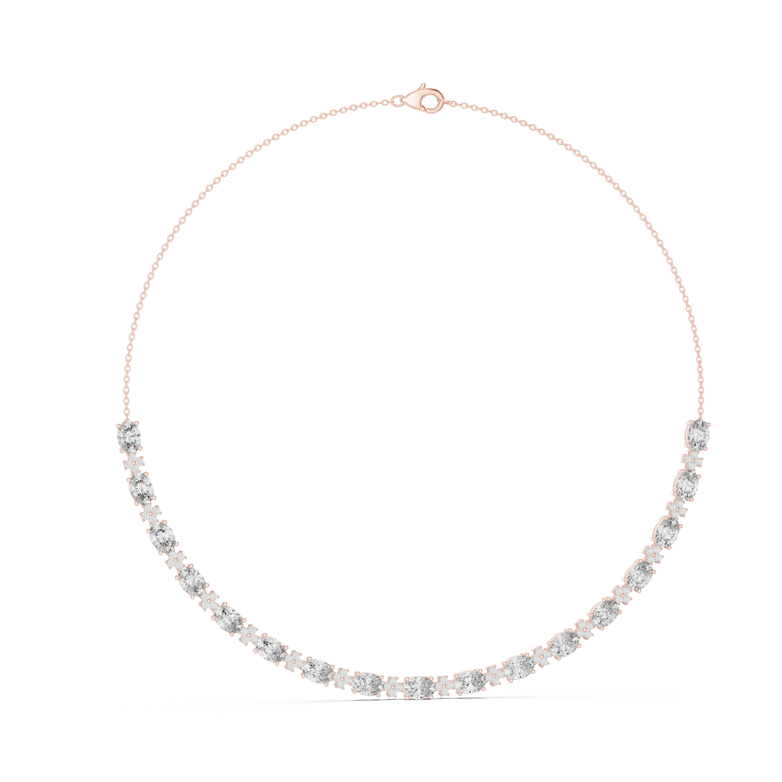Luxury Oval Diamond Necklace
