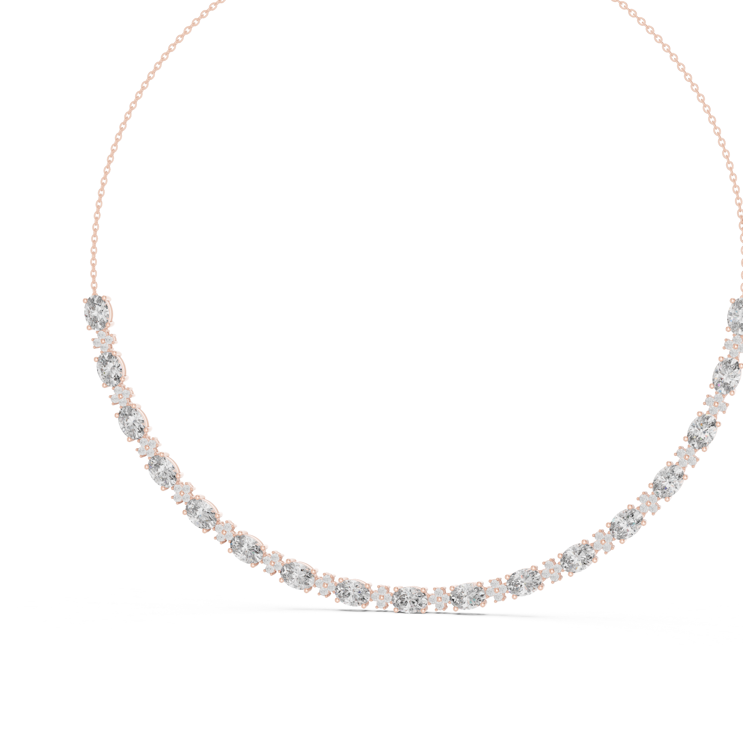 Luxury Oval Diamond Necklace