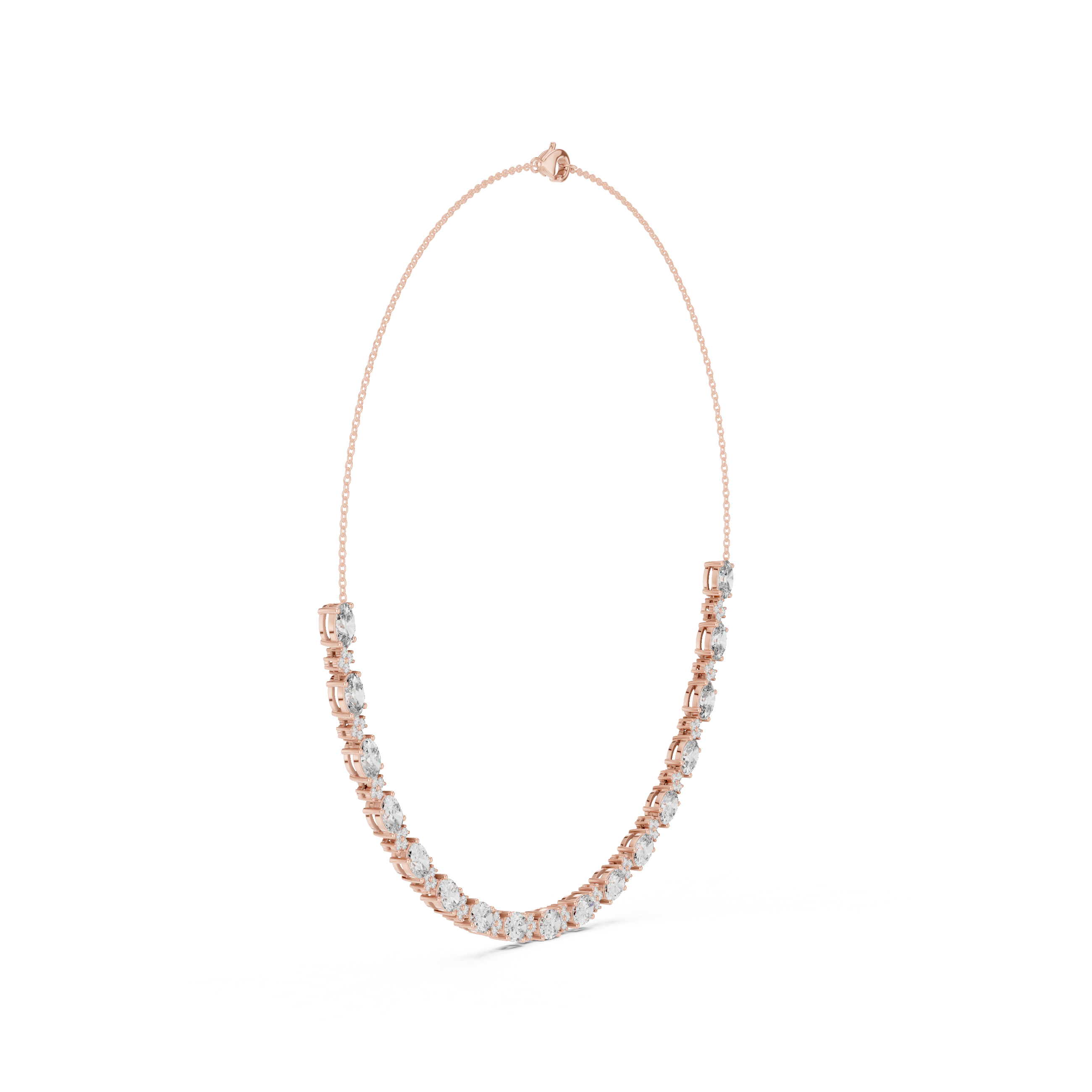 Luxury Oval Diamond Necklace