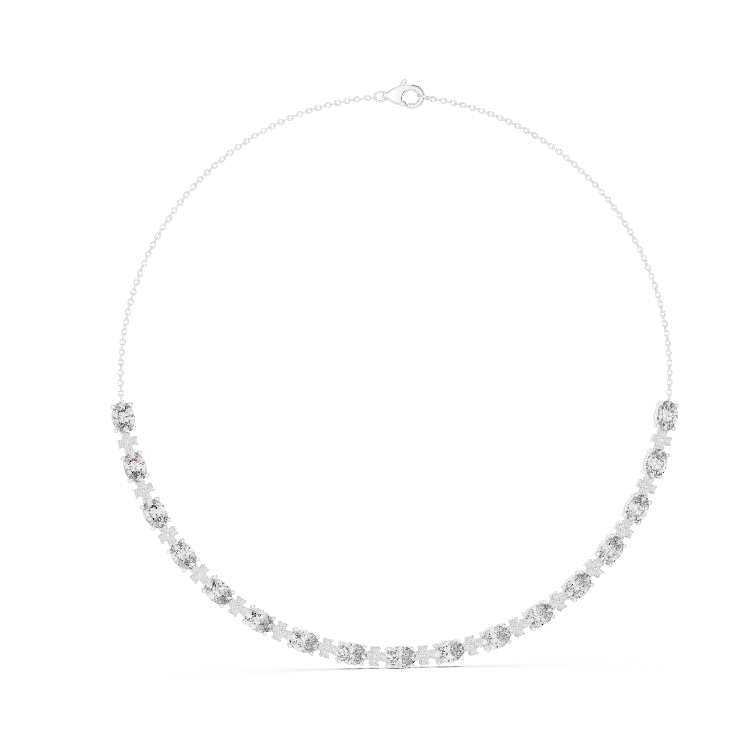 Luxury Oval Diamond Necklace