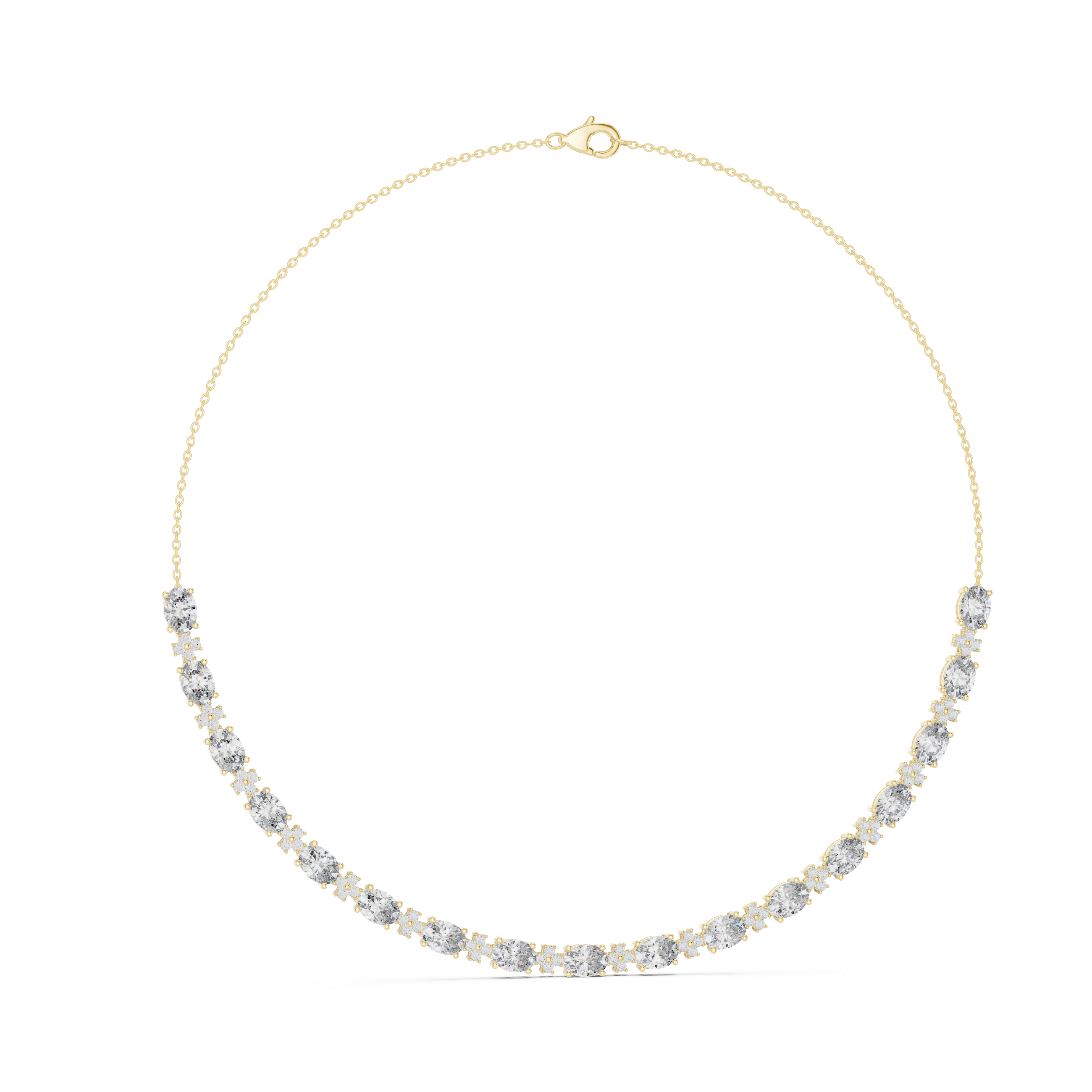 Luxury Oval Diamond Necklace