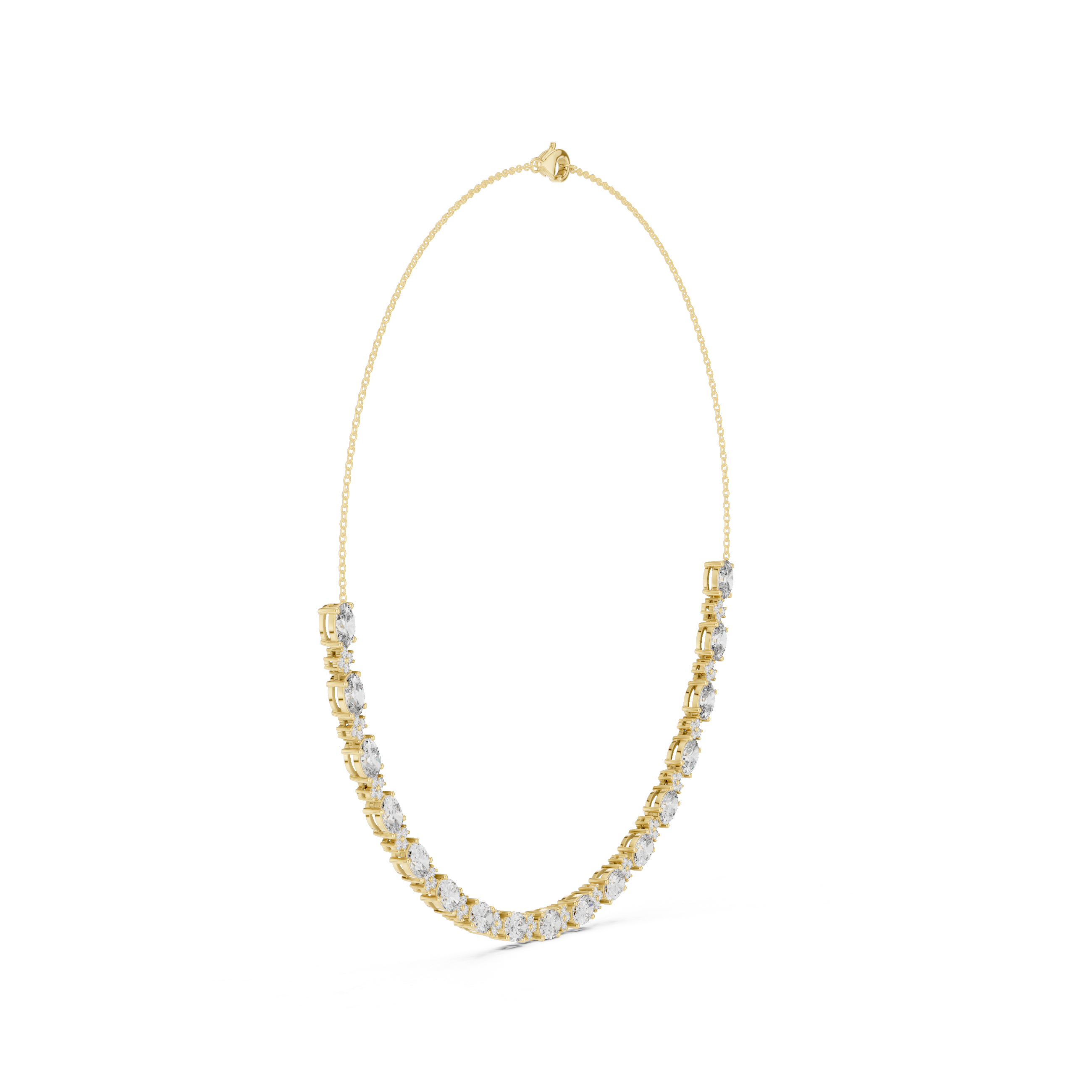 Luxury Oval Diamond Necklace