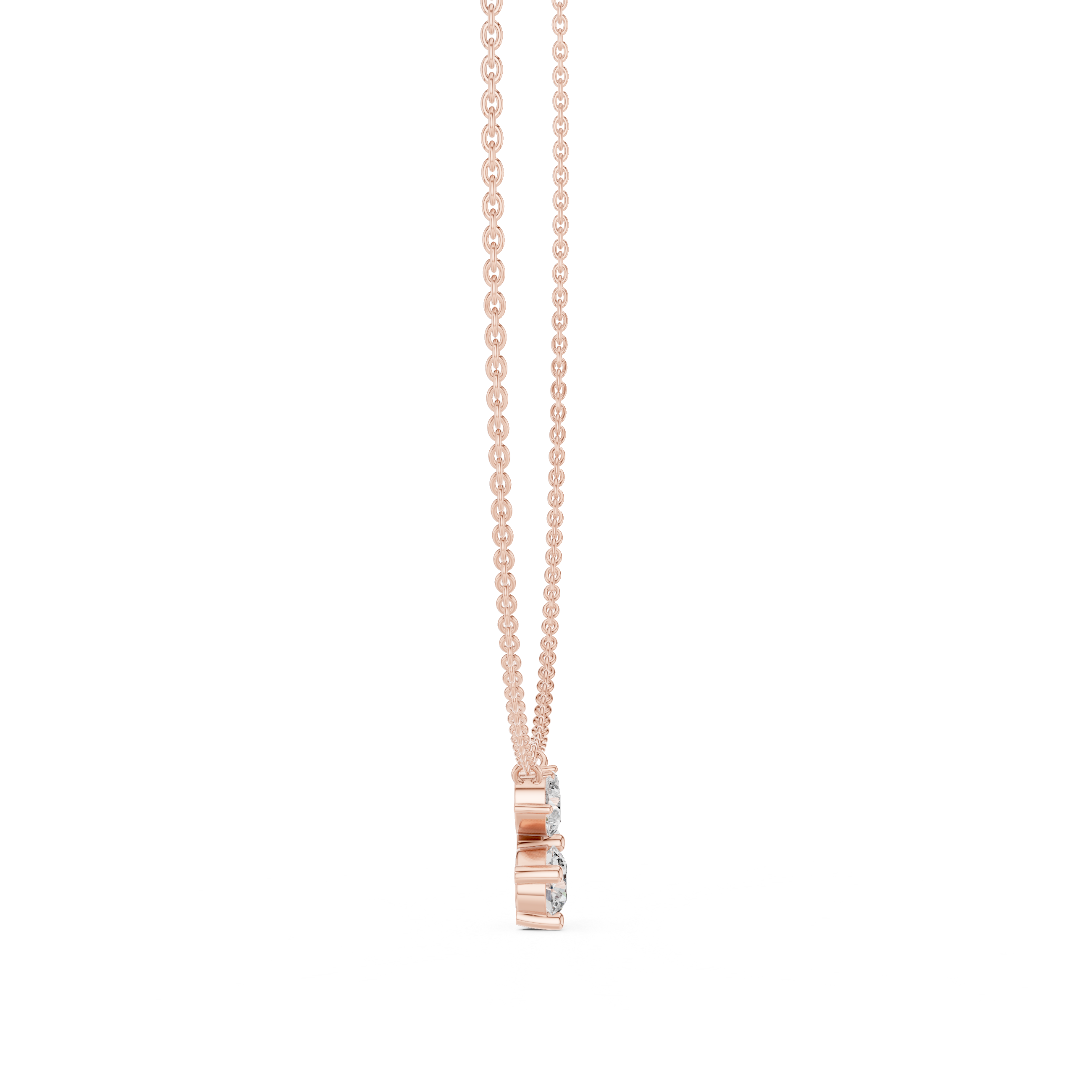 Floral Diamond Cluster Necklace