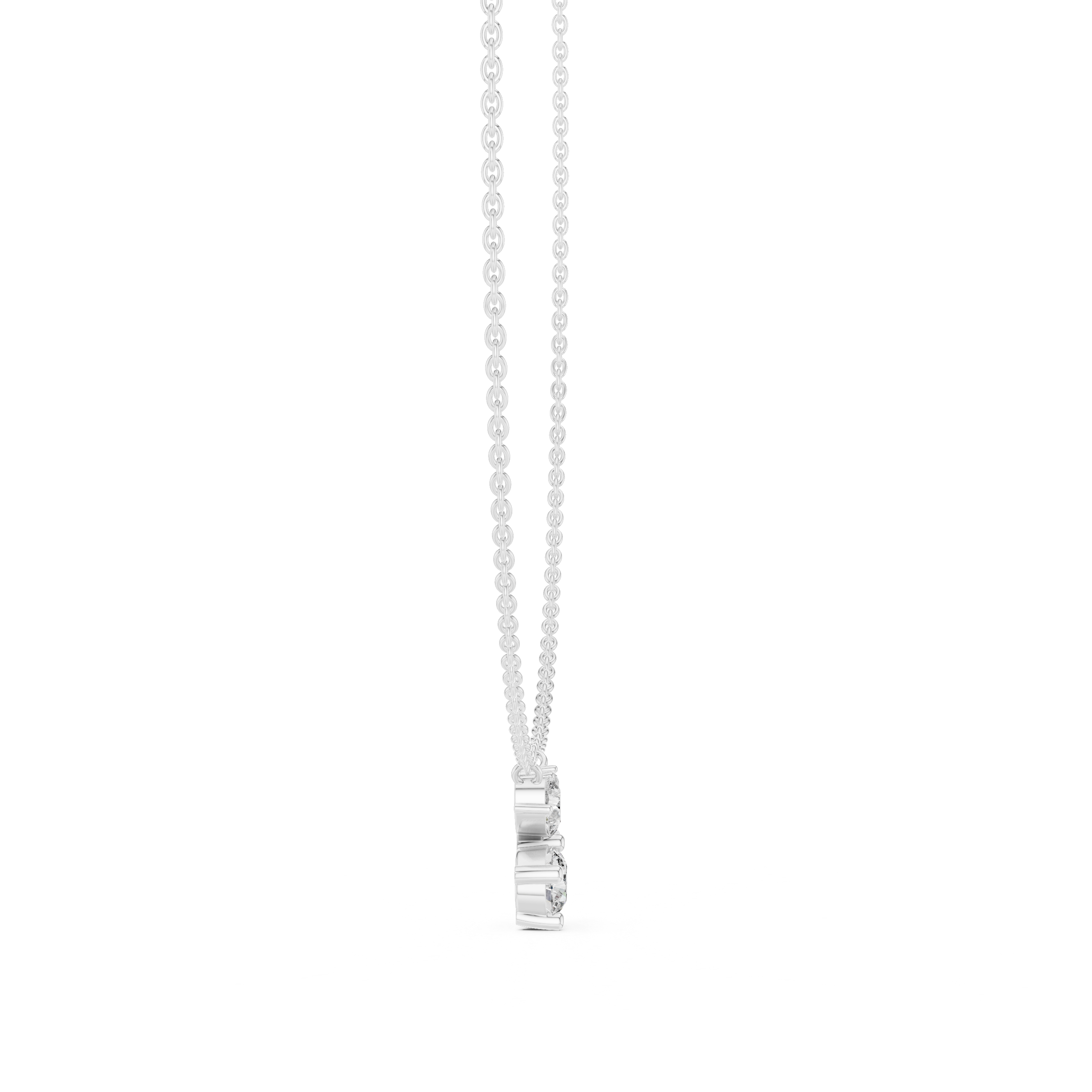 Floral Diamond Cluster Necklace