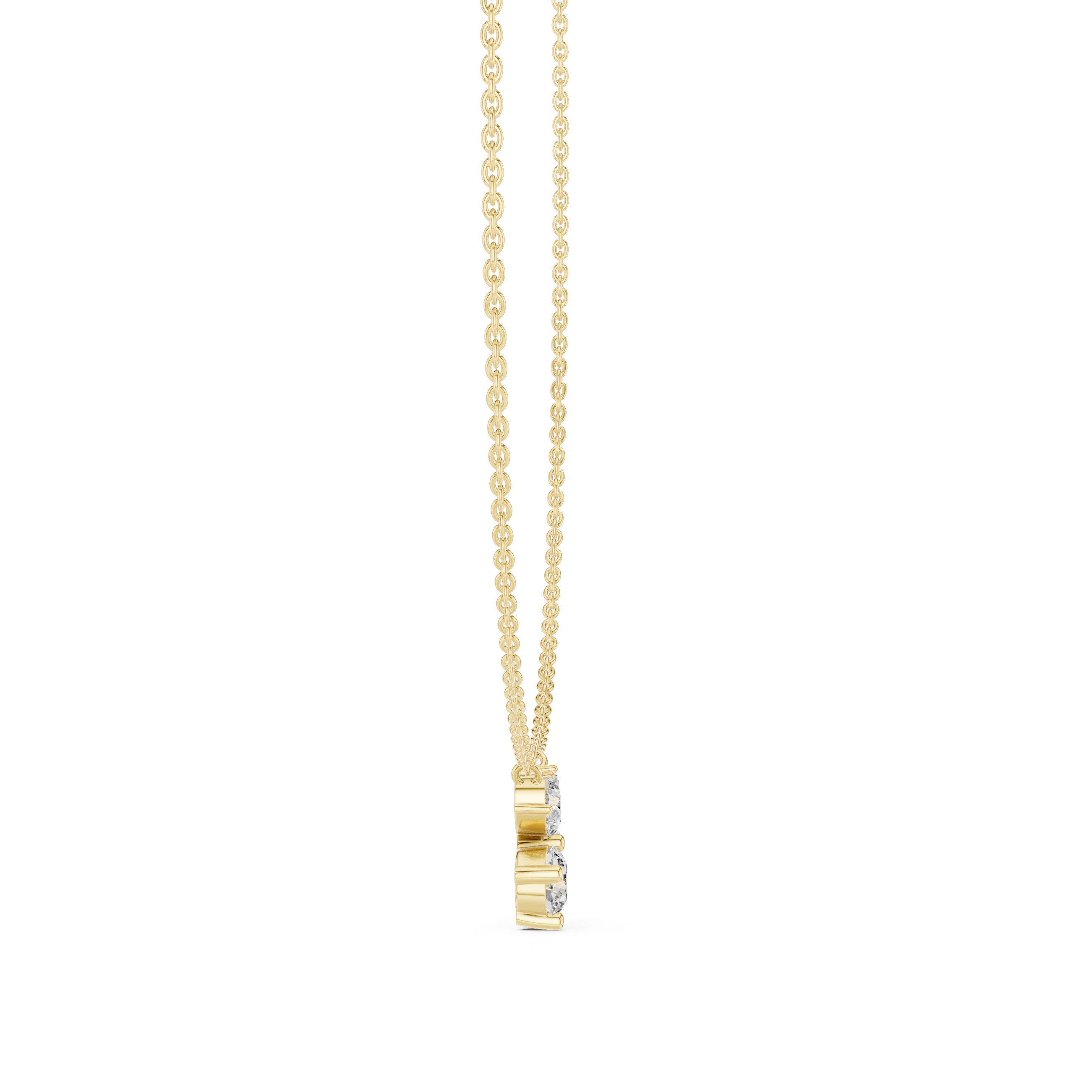Floral Diamond Cluster Necklace