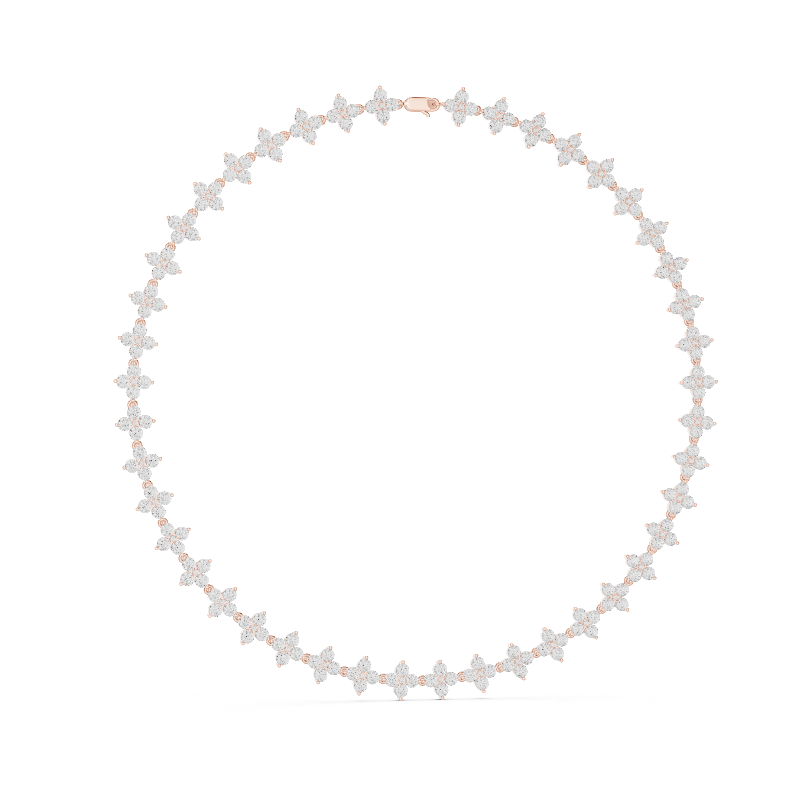 Luxury Floral Diamond Necklace
