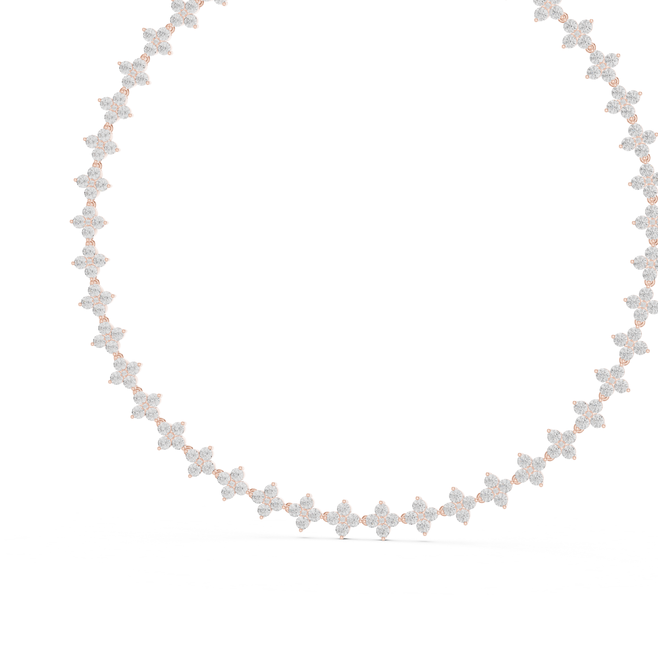 Luxury Floral Diamond Necklace