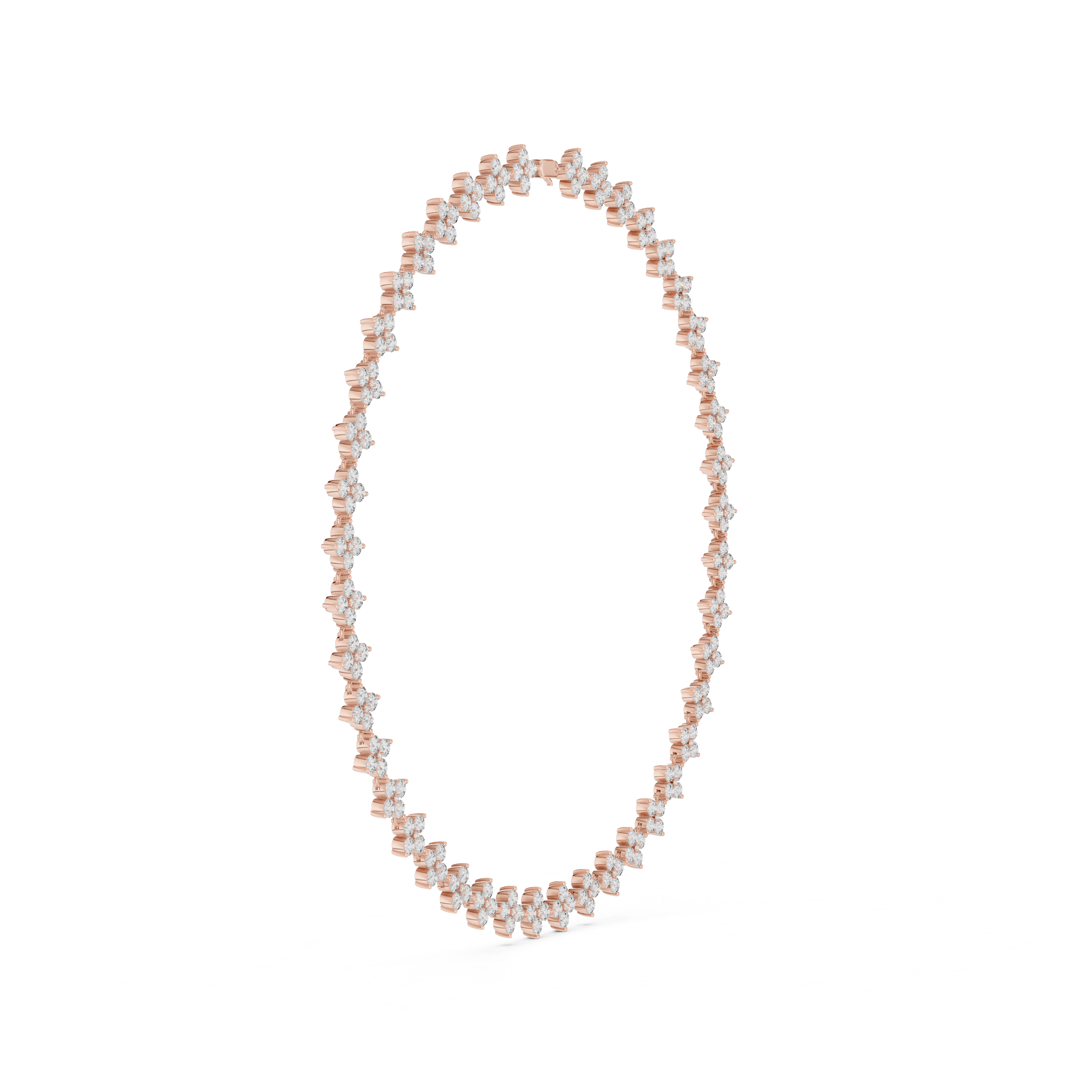 Luxury Floral Diamond Necklace