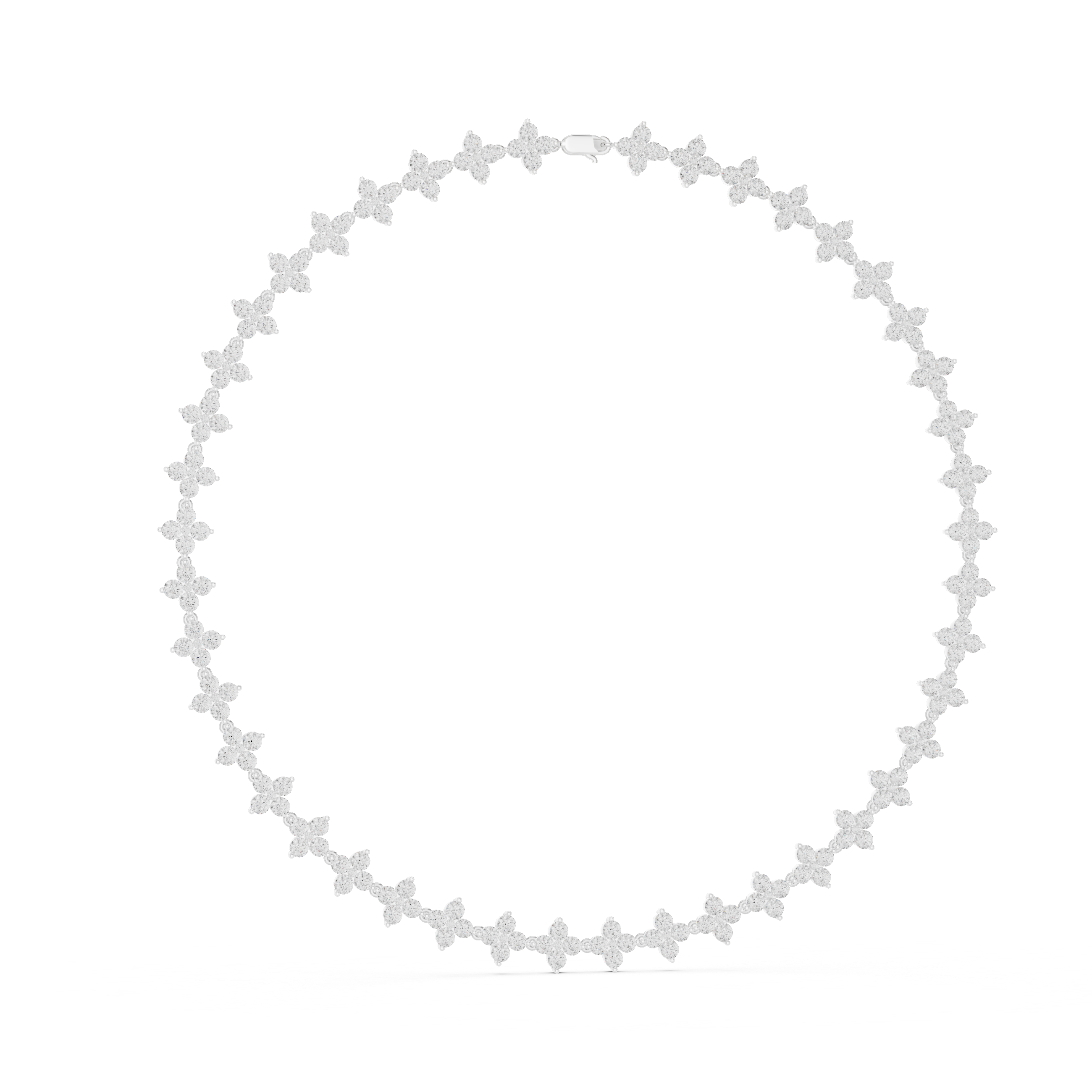Luxury Floral Diamond Necklace