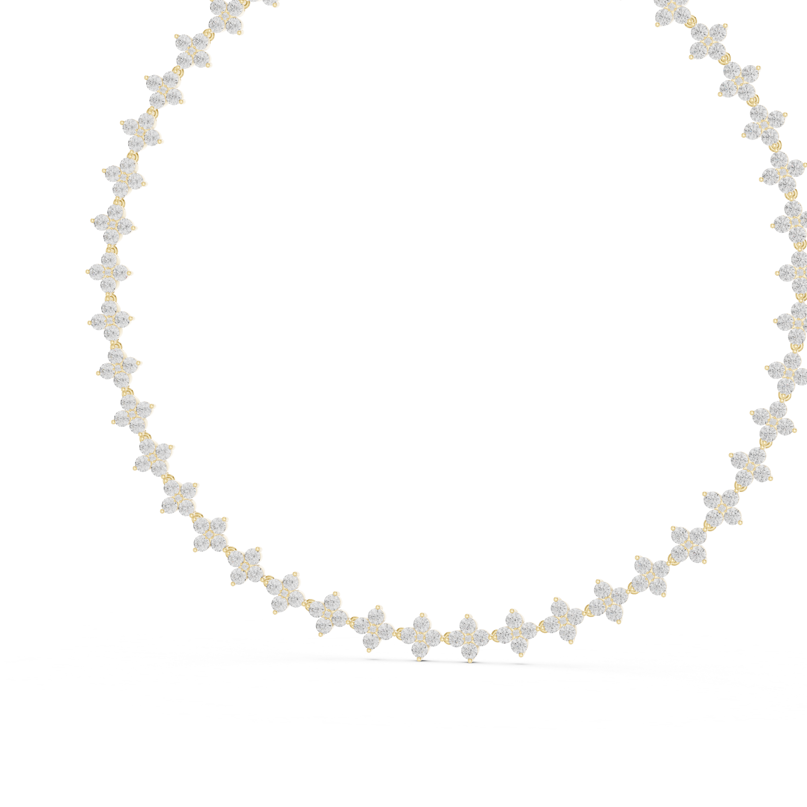 Luxury Floral Diamond Necklace