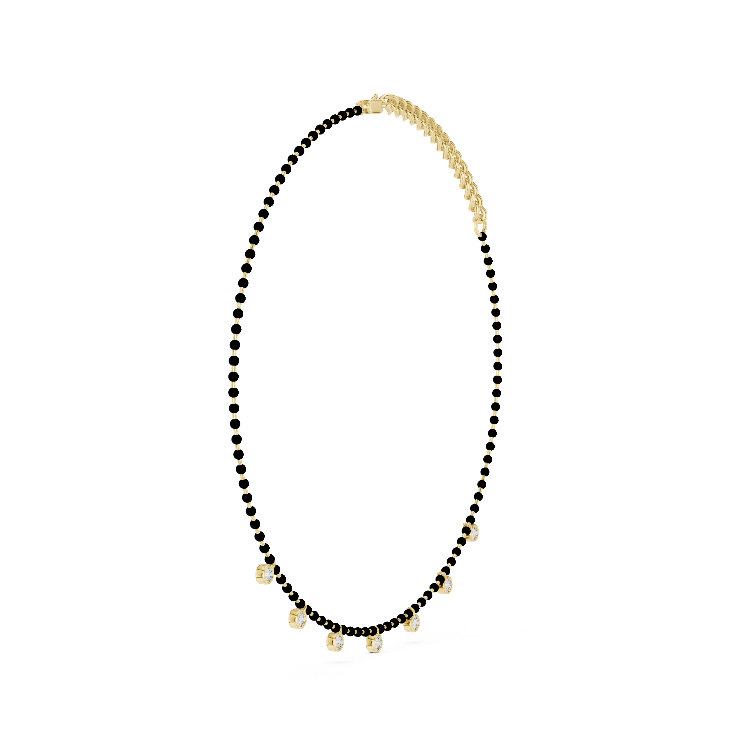 Luxury Bezel Drop Necklace