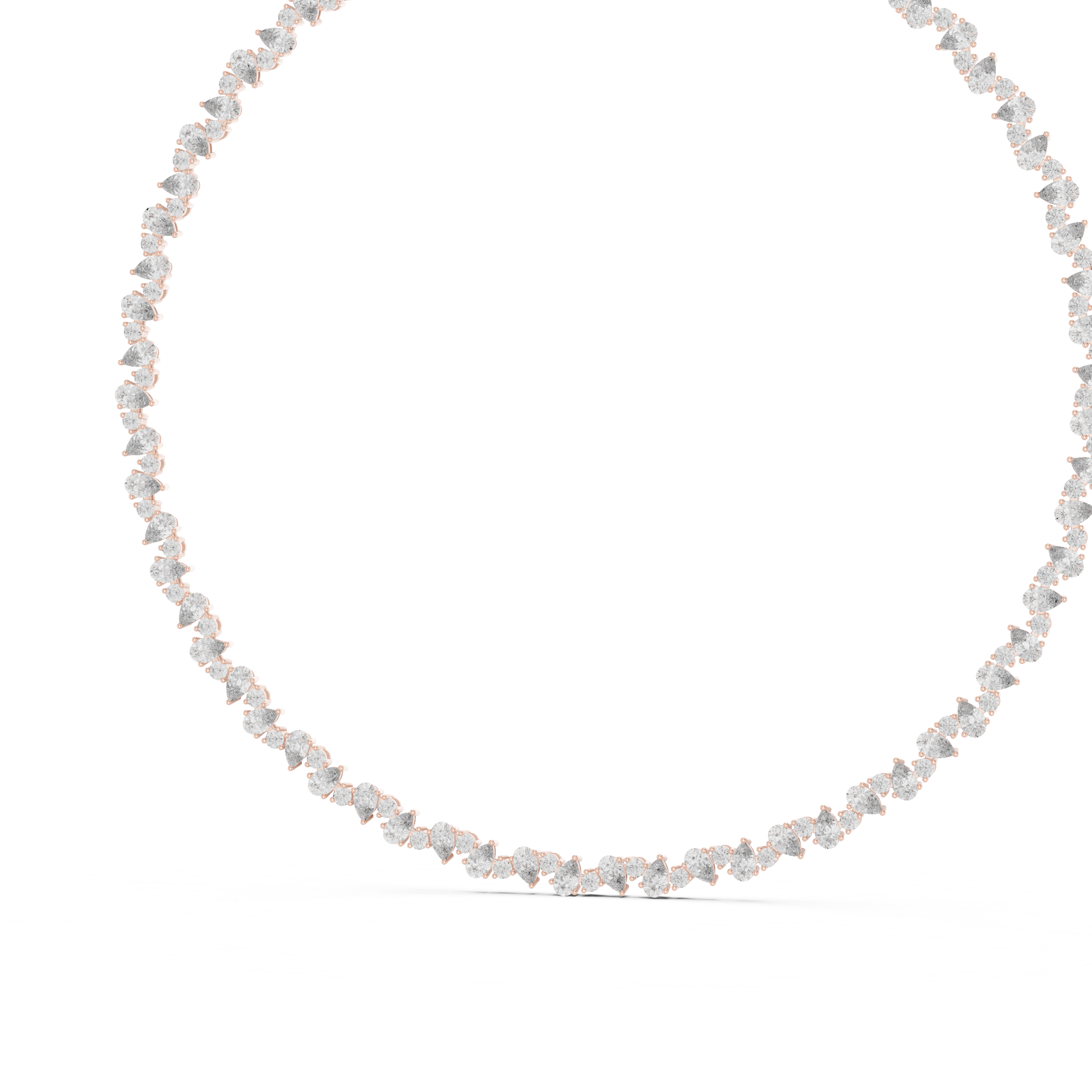 Luxury Pear Diamond Necklace