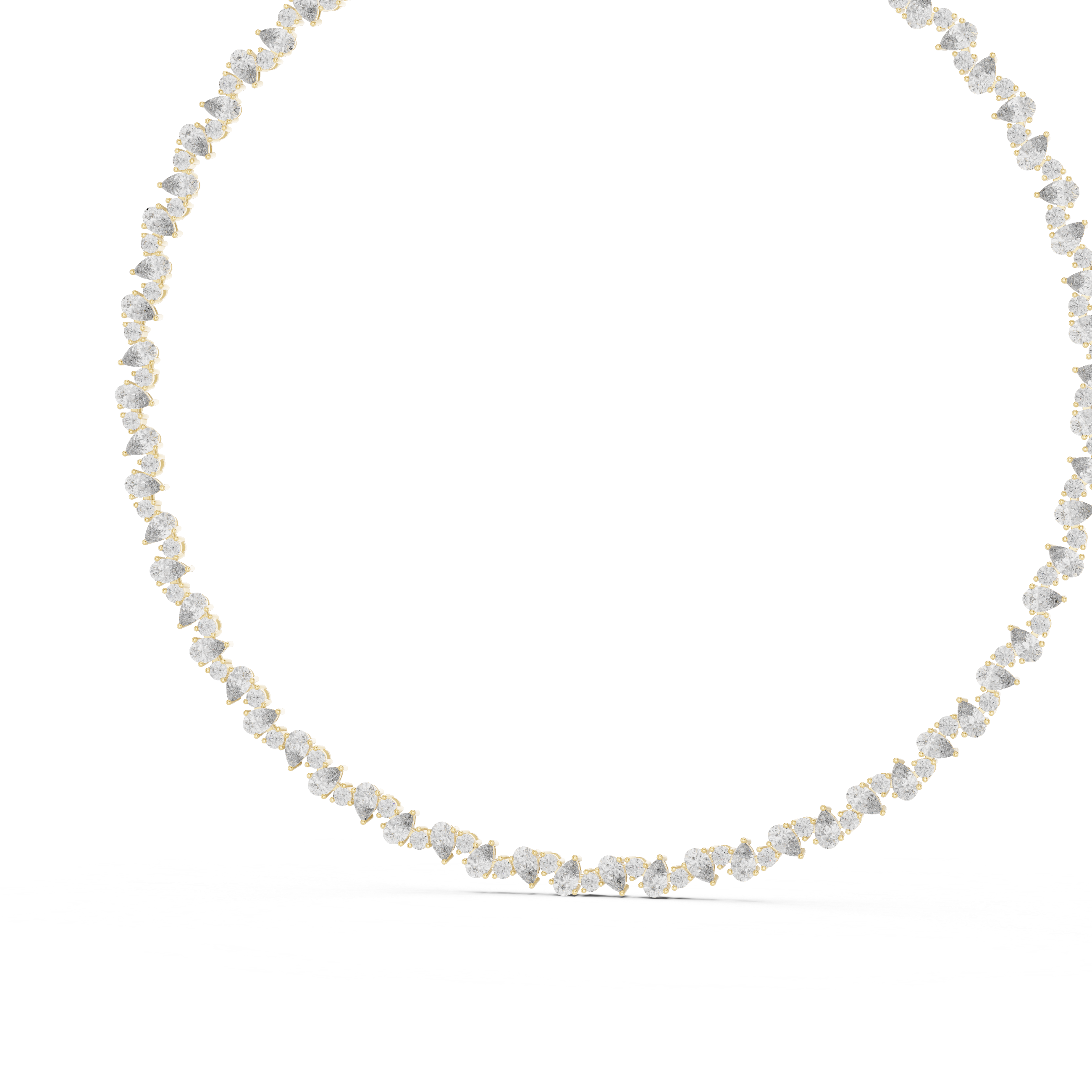 Luxury Pear Diamond Necklace