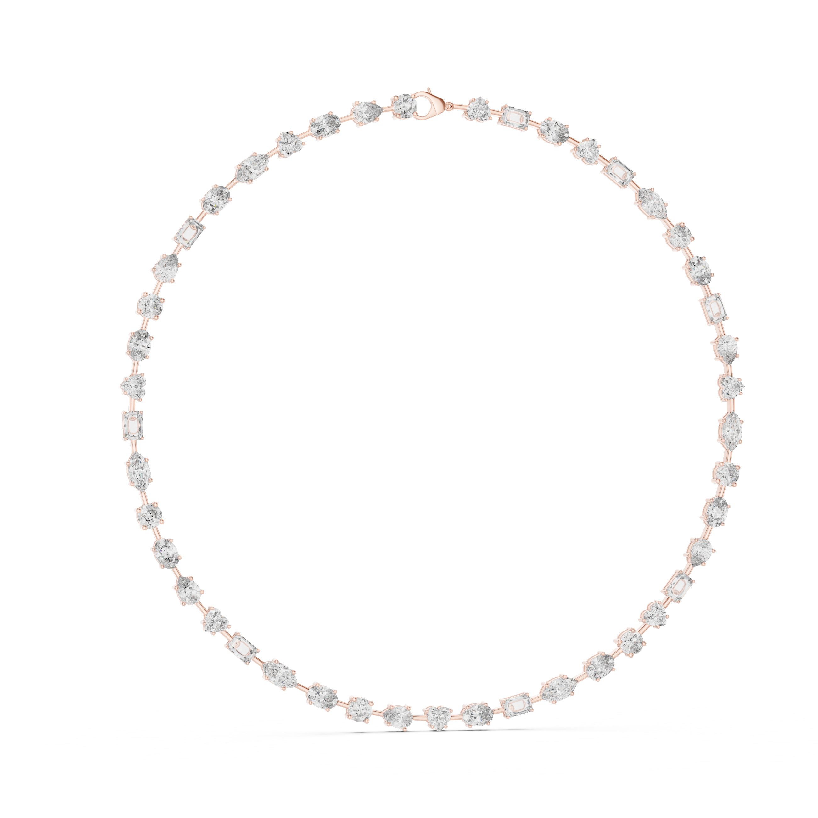 Luxury Mixed Cut Diamond Necklace
