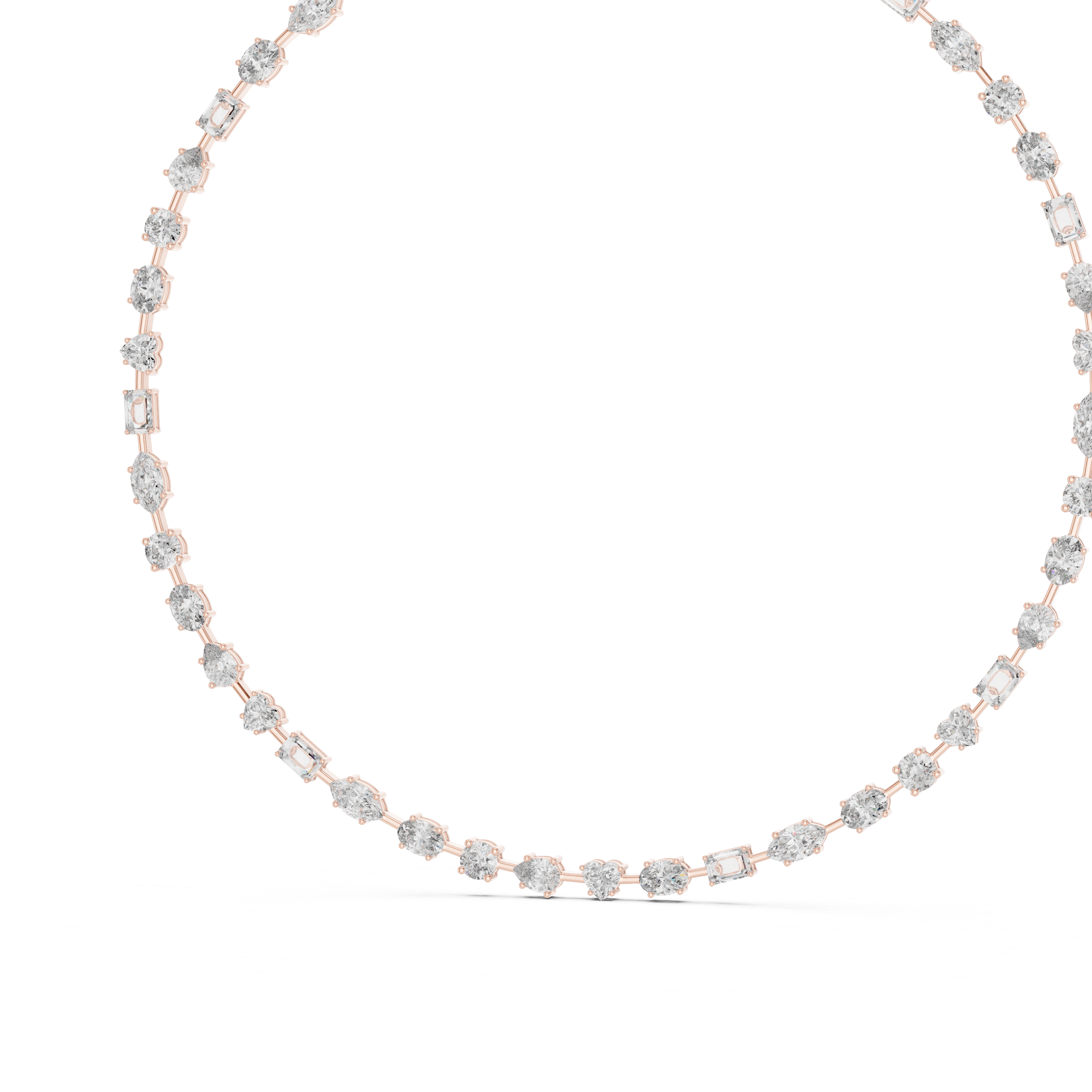 Luxury Mixed Cut Diamond Necklace